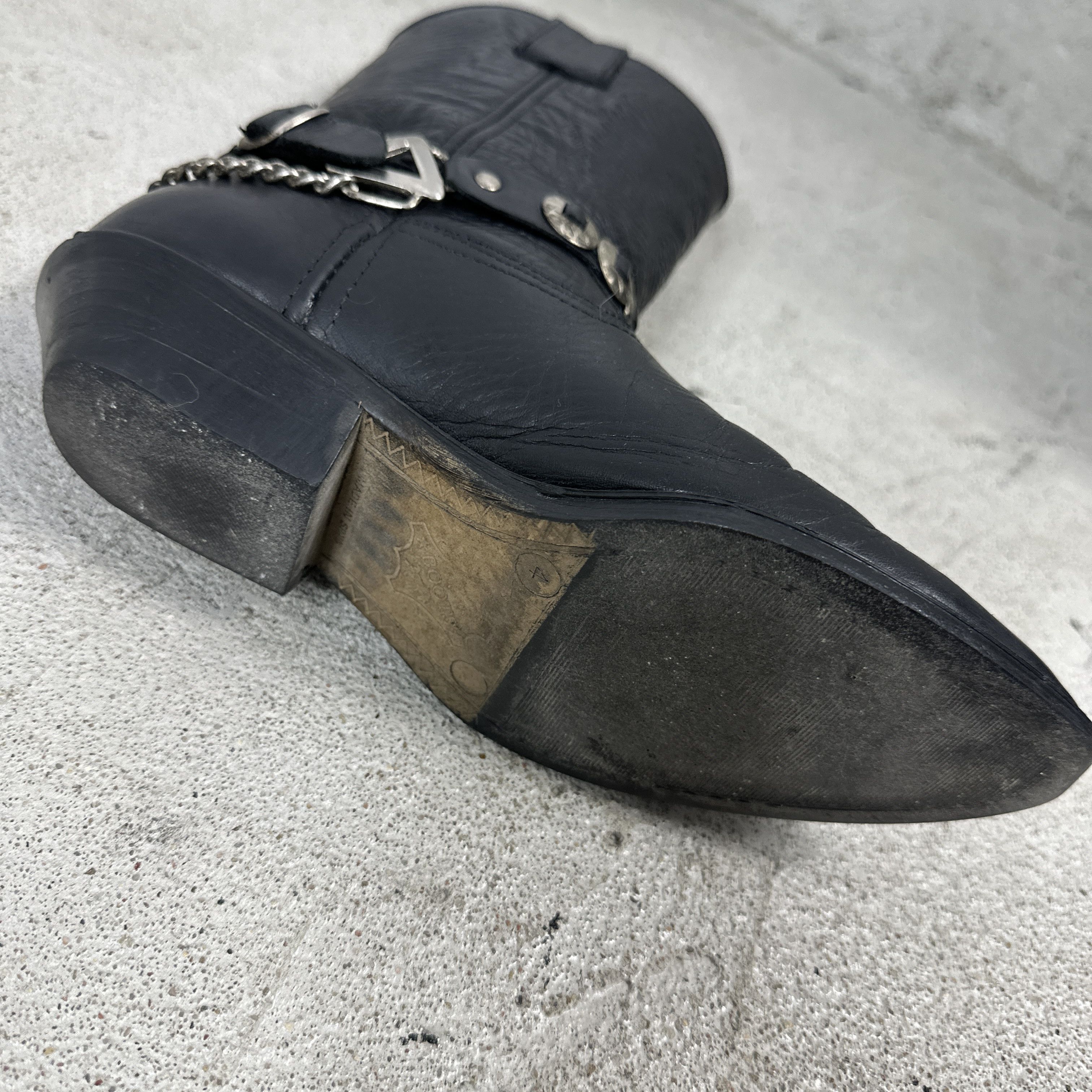 Vintage Vintage Leather Biker Moto Buckled Cowboy Boots 00s Size US 5 / IT 35 - 10 Thumbnail