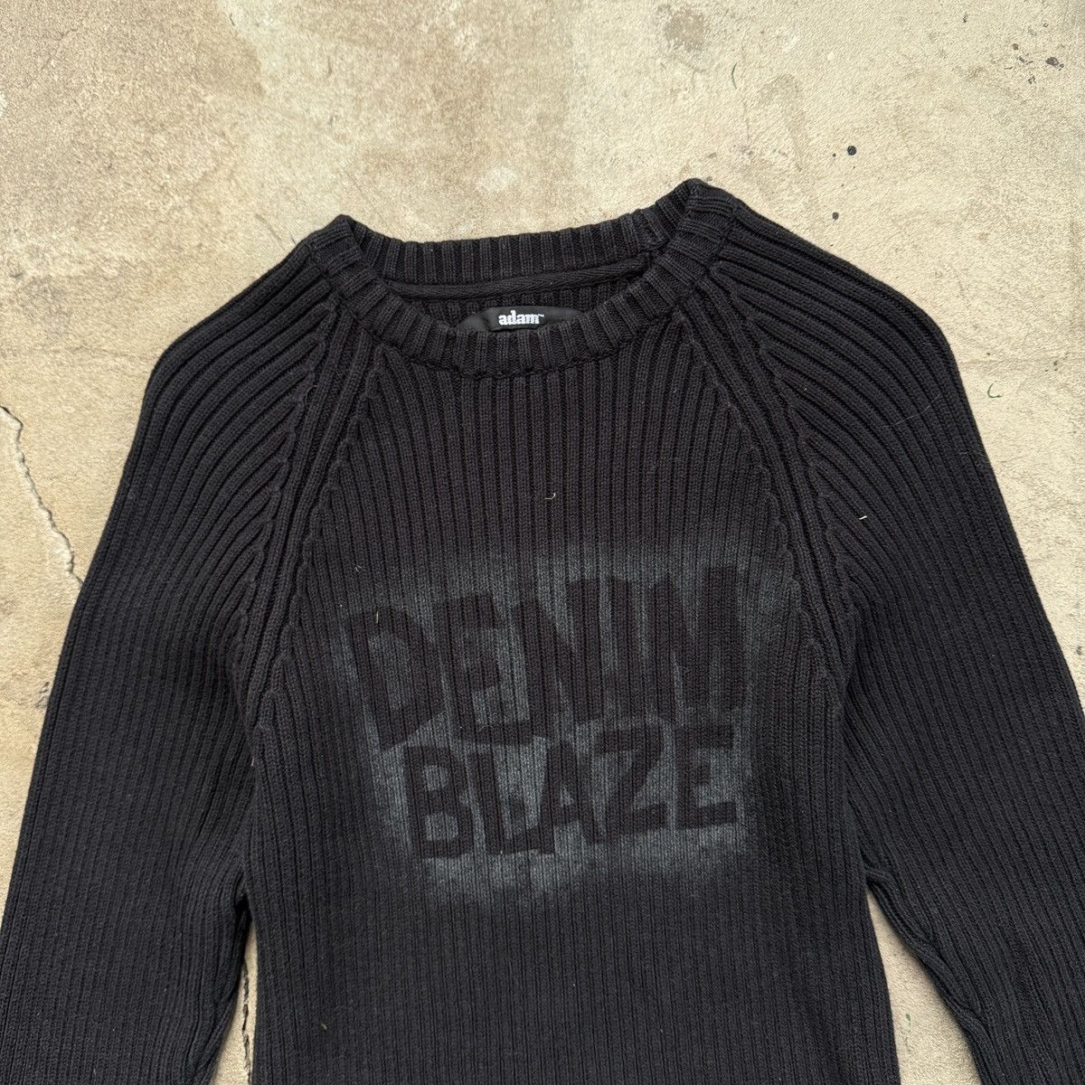 Japanese Brand Vintage Adam Denim Blaze Printed Stripe Sweater Size US M / EU 48-50 / 2 - 3 Thumbnail