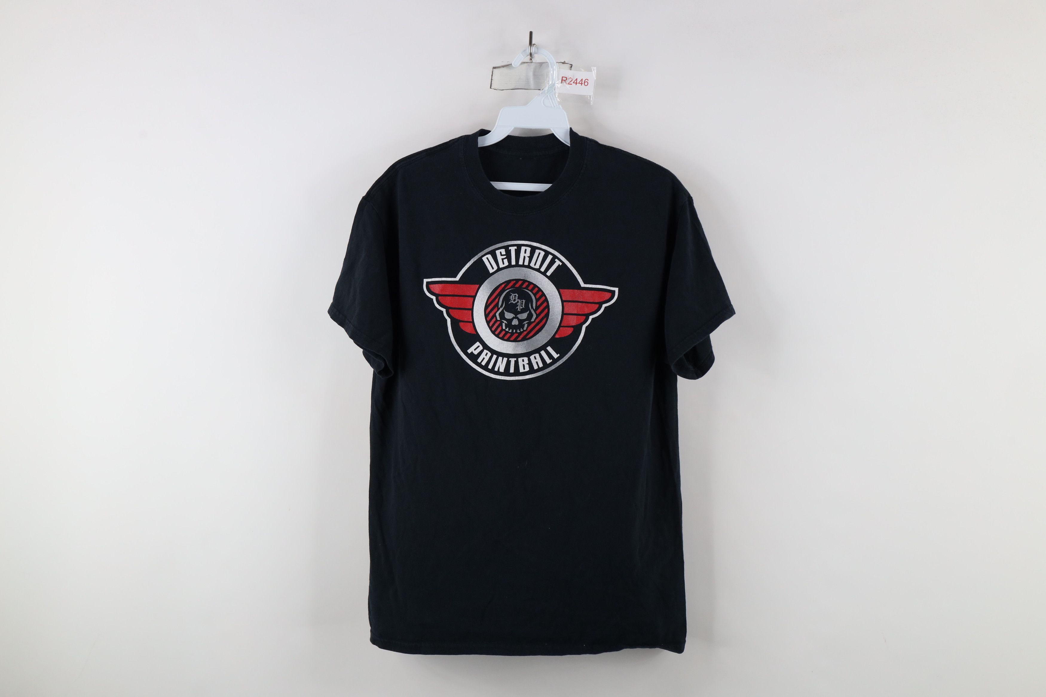 Vintage Vintage Streetwear Detroit Paintball Skull T-Shirt Black Size US M / EU 48-50 / 2 - 1 Thumbnail