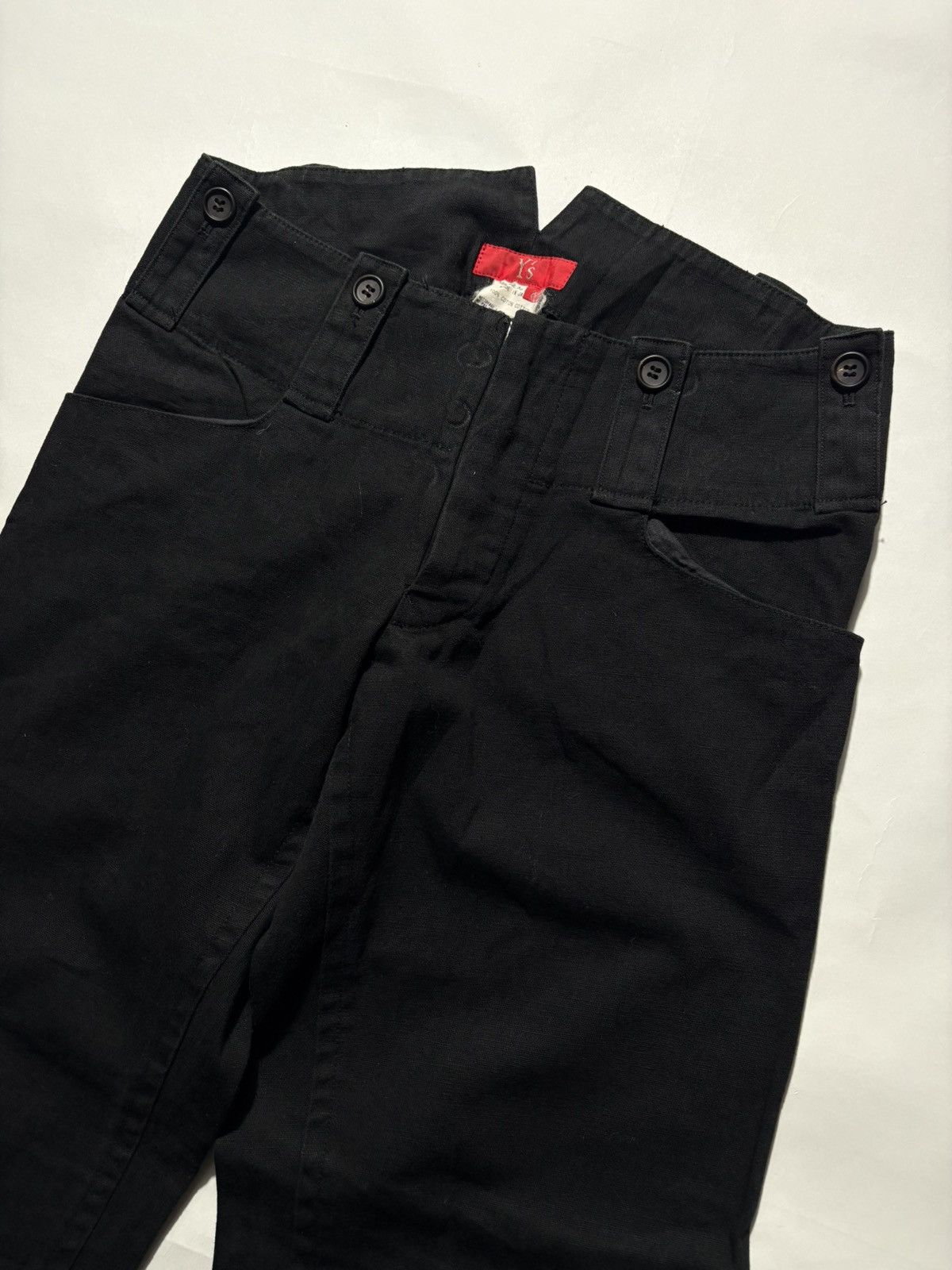 Y's Y’s YOHJI YAMAMOTO CROPPED BLACK PANTS Size 31" - 3 Thumbnail