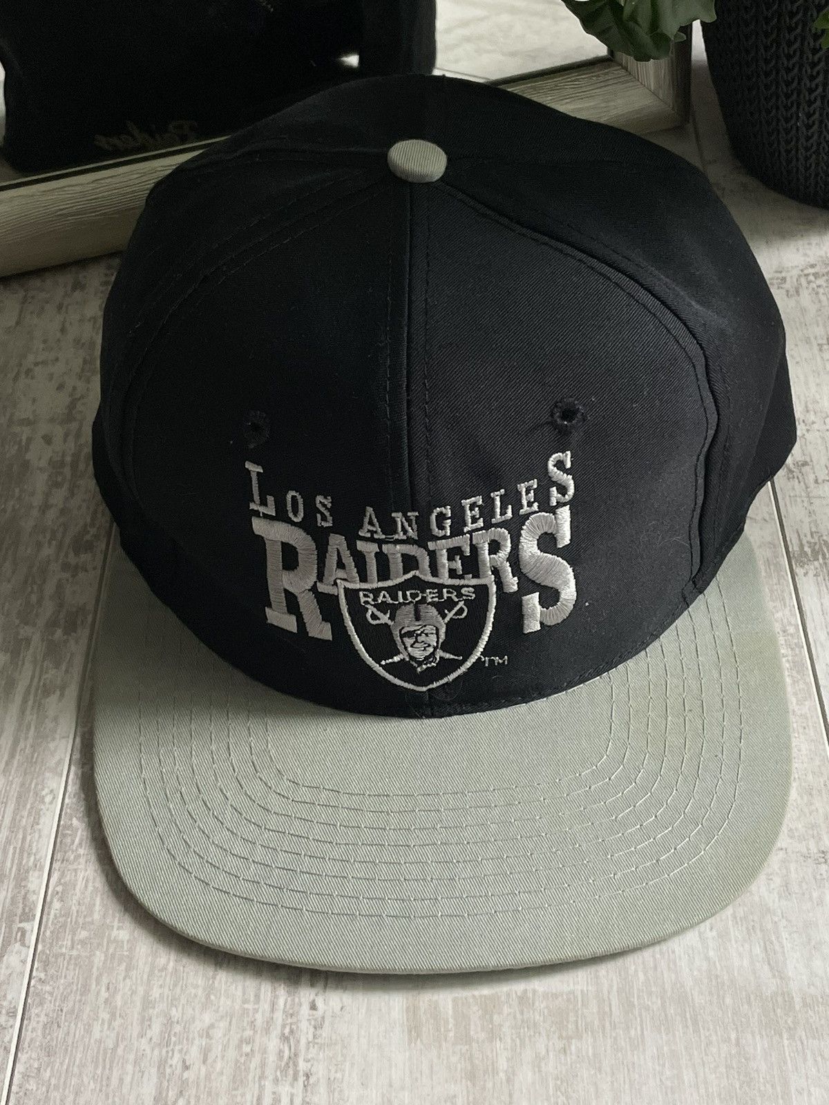 NFL × Vintage 💥RARE💥Vintage 90’s Oakland Raiders Signature Hat Cap Black Size ONE SIZE - 3 Thumbnail