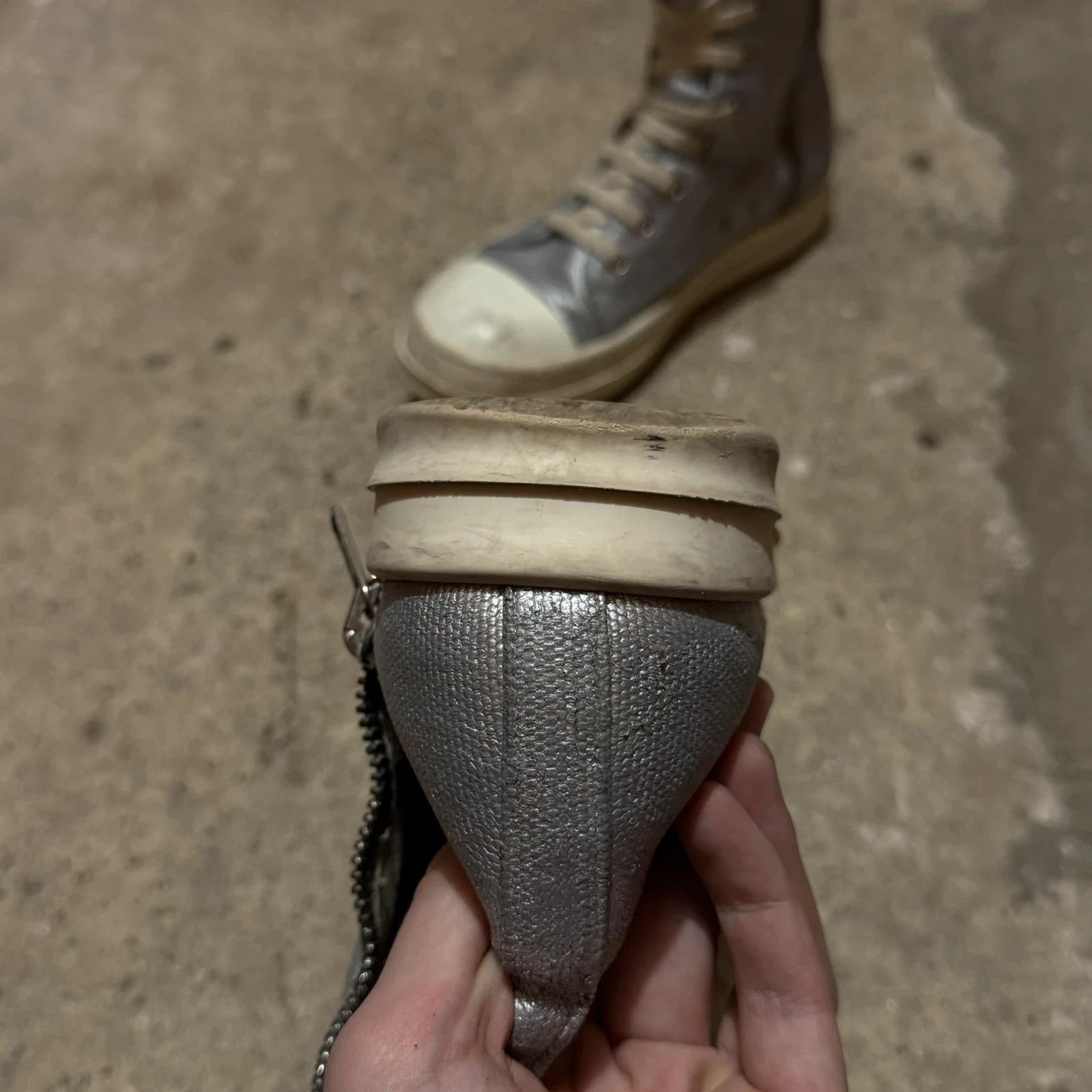 Rick Owens Rick owens drkshdw silver ramones logo Size US 8.5 / IT 38.5 - 8 Thumbnail