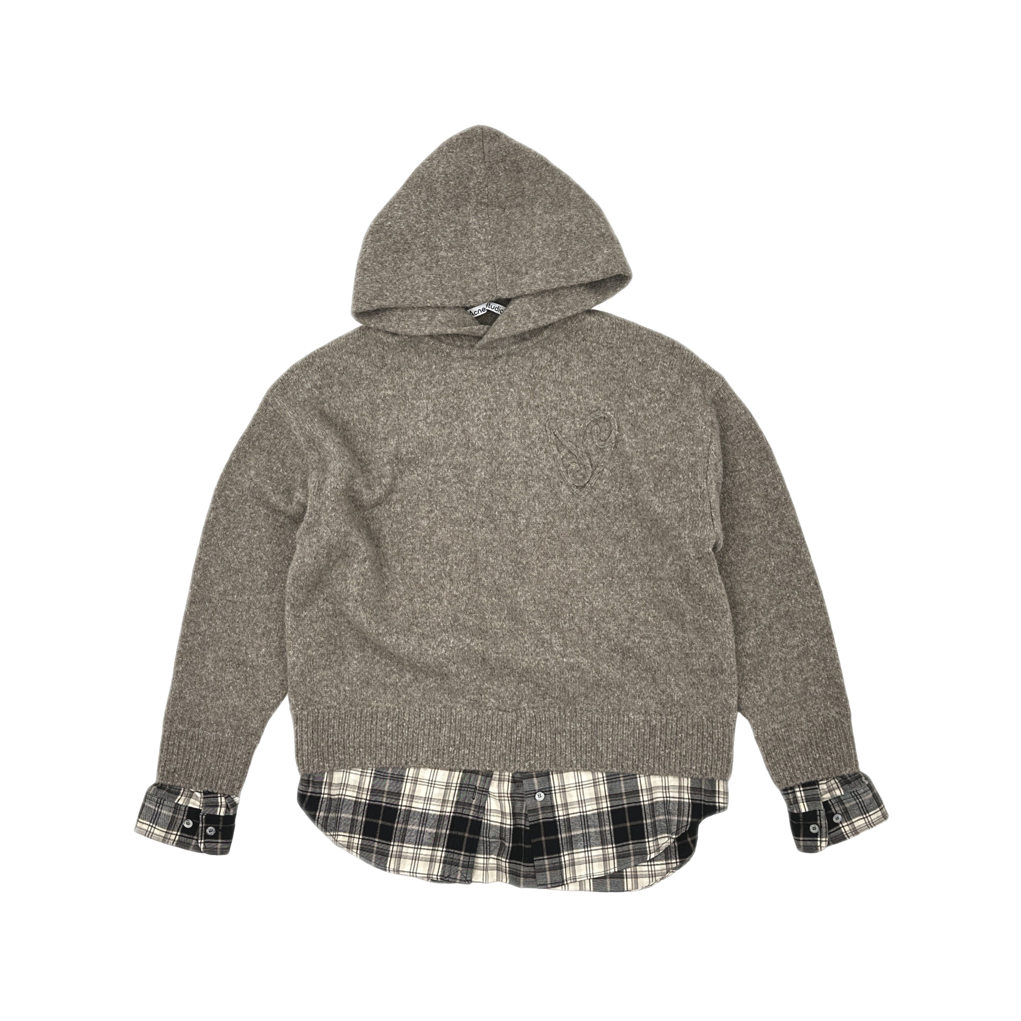 Acne Studios Acne Studios Layered Hem Knit Hoodie XS Size XS / US 0-2 / IT 36-38 - 1 Thumbnail