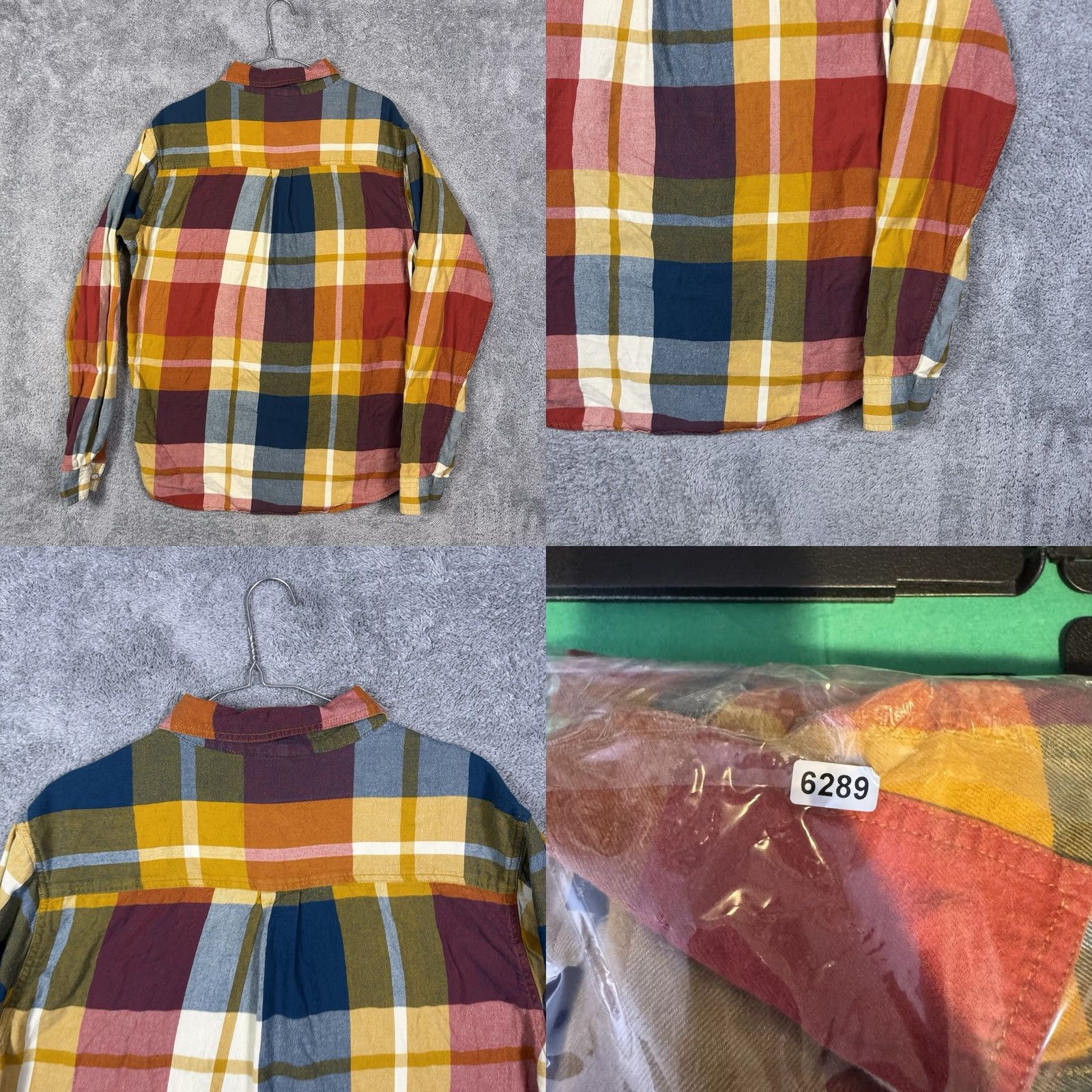Gramicci Gramicci Flannel Shirt Mens L General Purpose Organic Cotton Madras Plaid - Long Sleeve - Button-Up - Size L Size US L / EU 52-54 / 3 - 8 Thumbnail