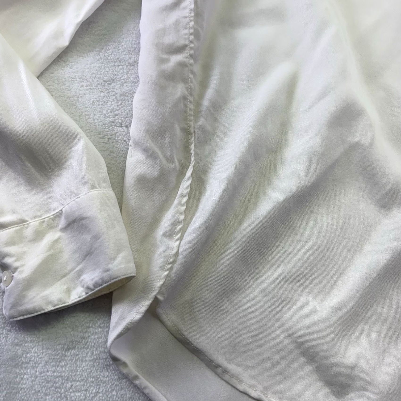 Banana Republic Banana Republic Ivory Tunic Shirt Long Sleeve Blouse Size S Tencel Size S / US 4 / IT 40 - 5 Thumbnail