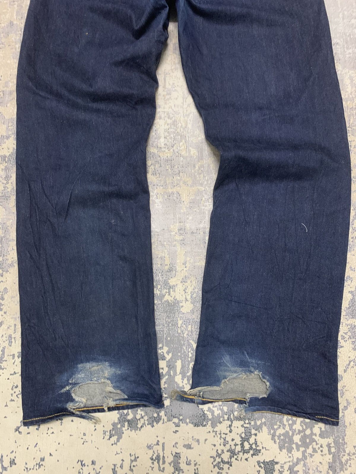 Japanese Brand GU Distressed Baggy Jeans W35x32 Size US 35 - 9 Thumbnail