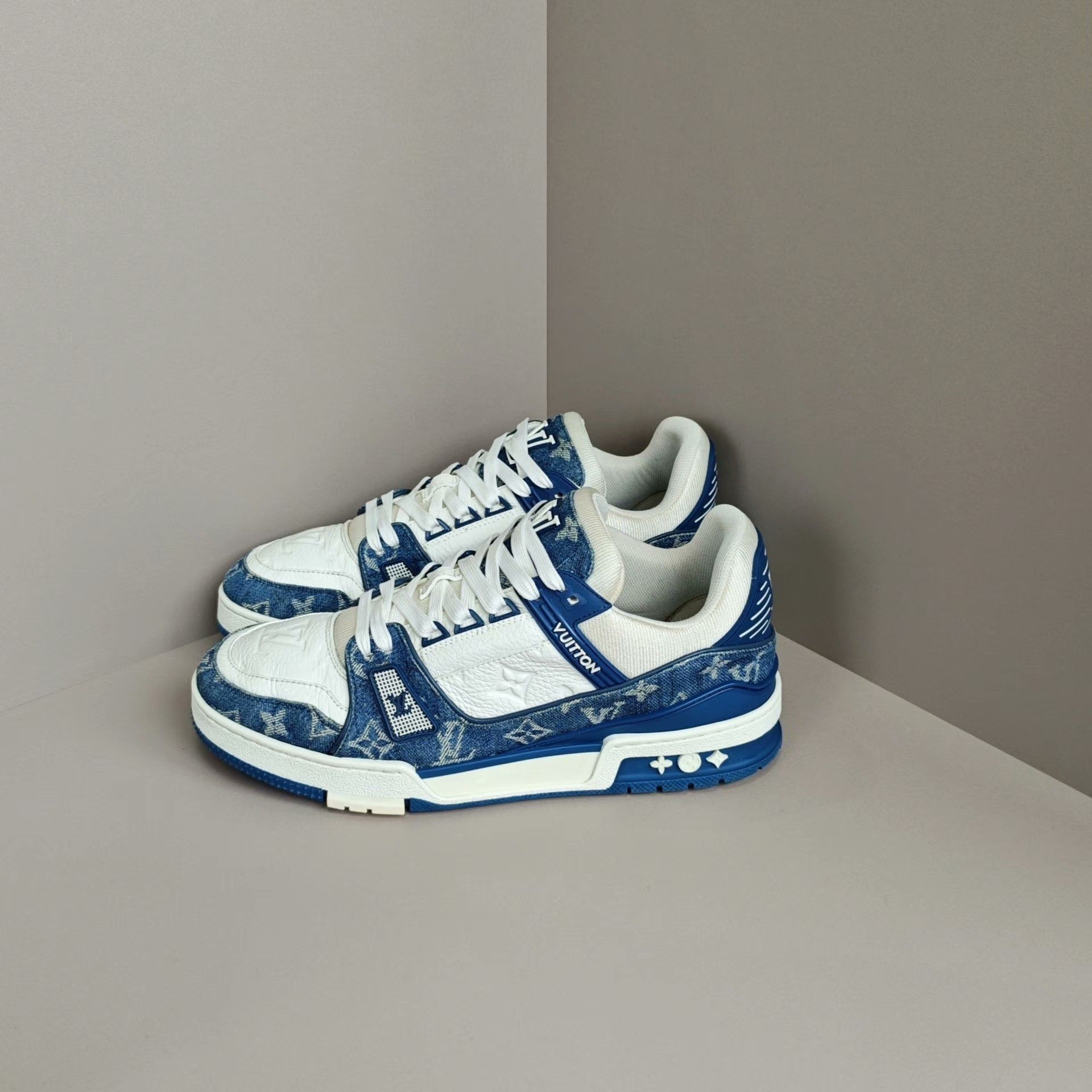 Louis Vuitton Louis Vuitton Training Denim Blue Lowtop Sneakers 8 Men Size US 8 / EU 41 - 1 Thumbnail