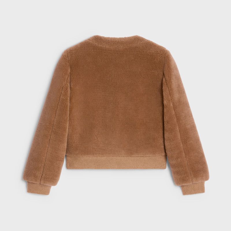 Celine o1bcso1str0126 2V22V382V Chelsea Blouson Jacket in Camel Size L / US 10 / IT 46 - 2 Thumbnail