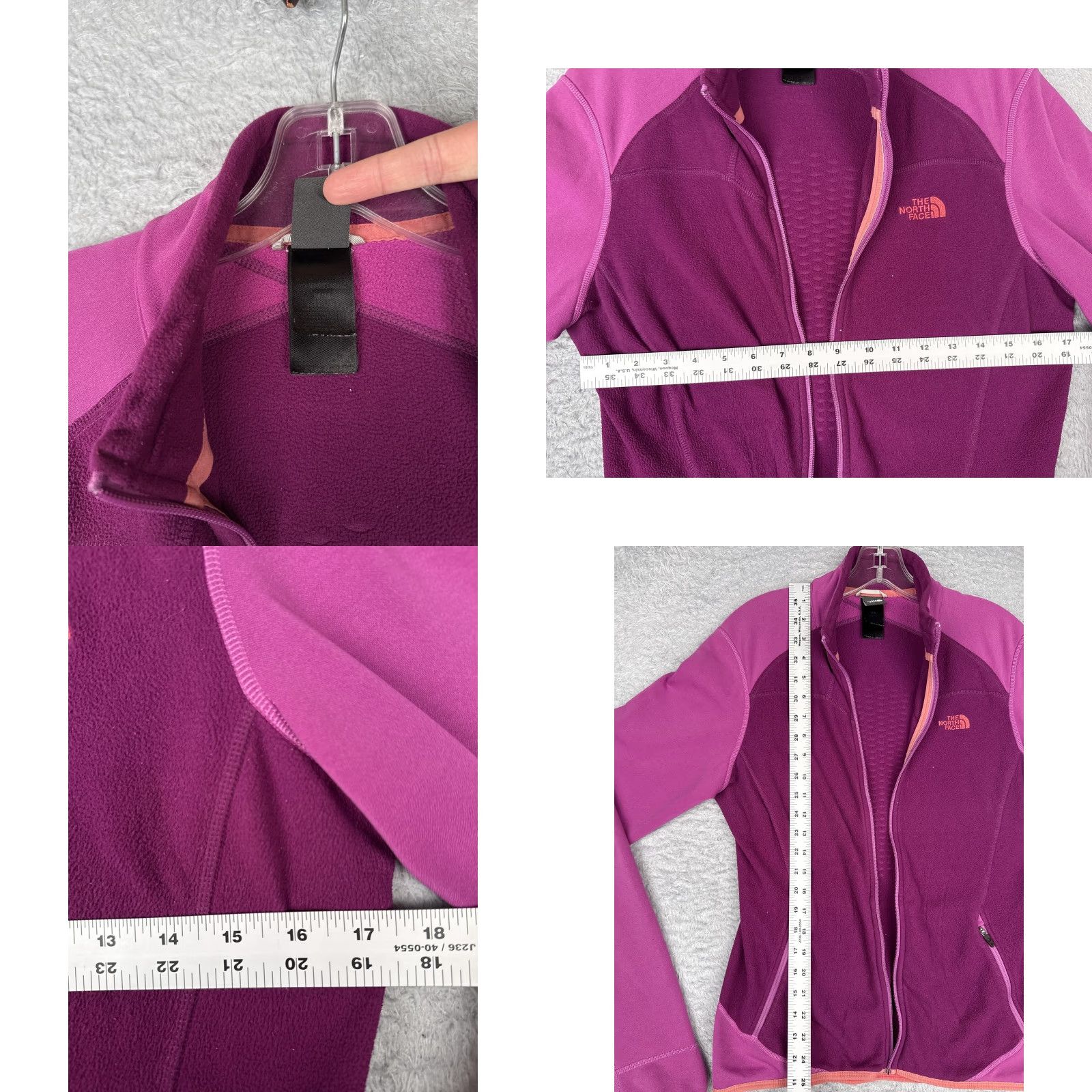 The North Face The North Face Fleece Jacket Womens Medium Pink Purple Full Zip FlashDry Jacket Size M / US 6-8 / IT 42-44 - 8 Thumbnail