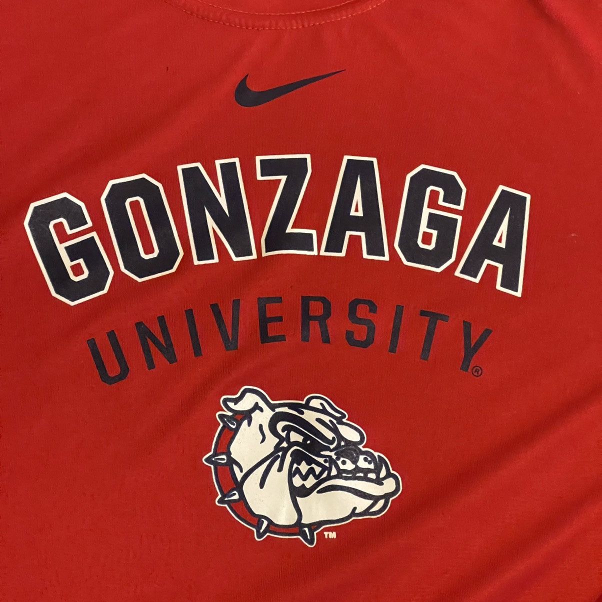 Nike Gonzaga Bulldogs Shirt Men Medium Red Nike Dri-Fit NCAA Tee Size US M / EU 48-50 / 2 - 5 Thumbnail