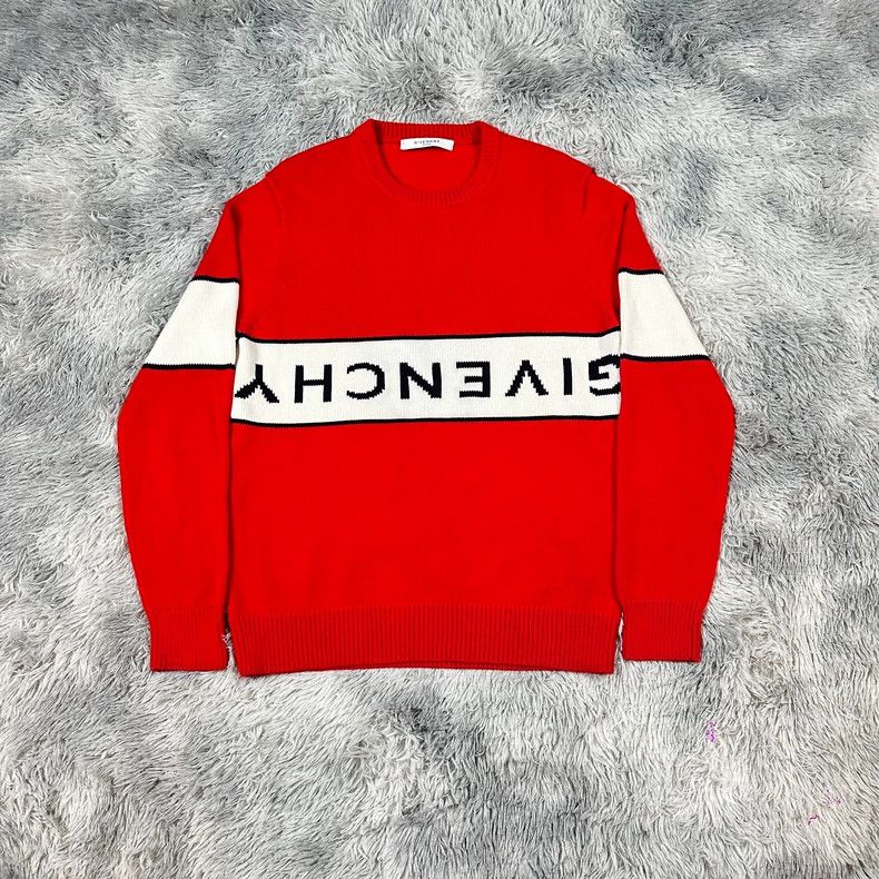 Givenchy Givenchy Red Knit Sweater 2506-Nextarrow Size US M / EU 48-50 / 2 - 1 Thumbnail