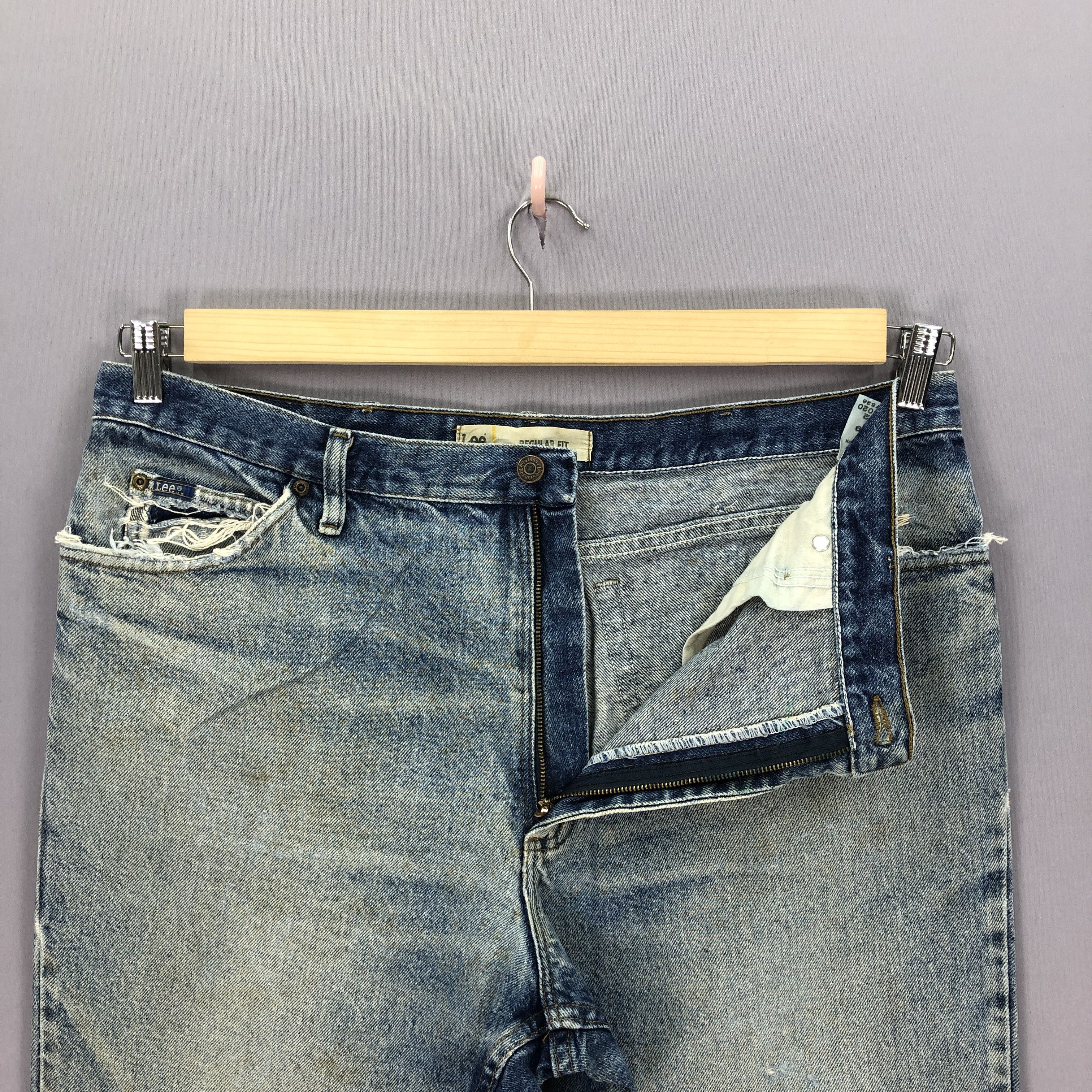 Lee Vintage Y2K Lee Stonewash Jeans Lee Cowboys Faded Denim Size US 38 / EU 54 - 5 Thumbnail