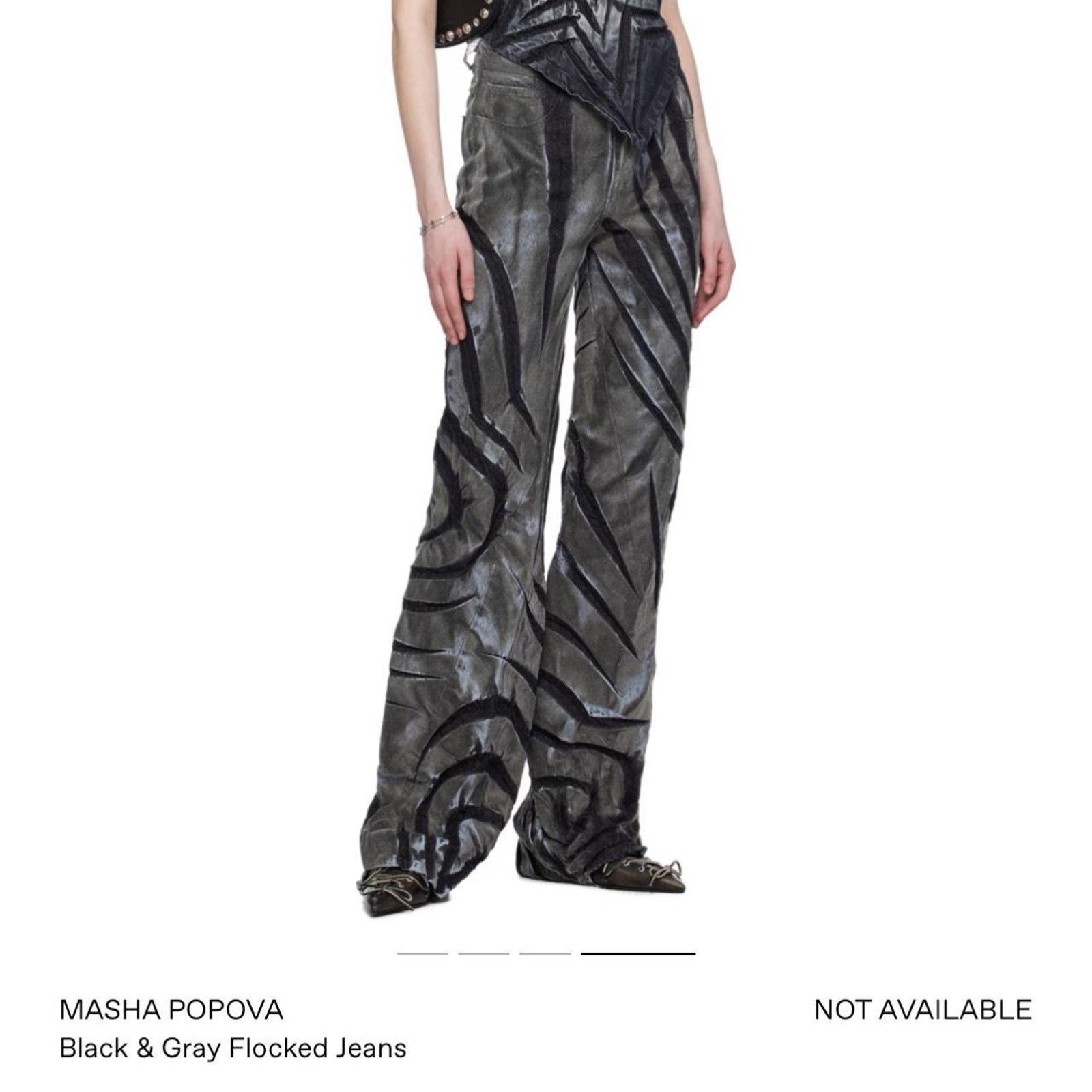 MASHA POPOVA MASHA POPOVA FLOCKED JEANS Size 28" / US 6 / IT 42 - 1 Thumbnail