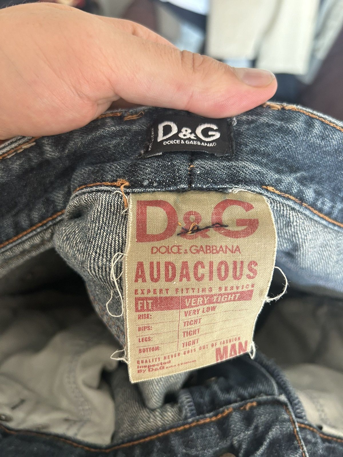 Dolce & Gabbana D&G Blue Distressed Straight-Leg Jeans Size US 34 / EU 50 - 11 Thumbnail