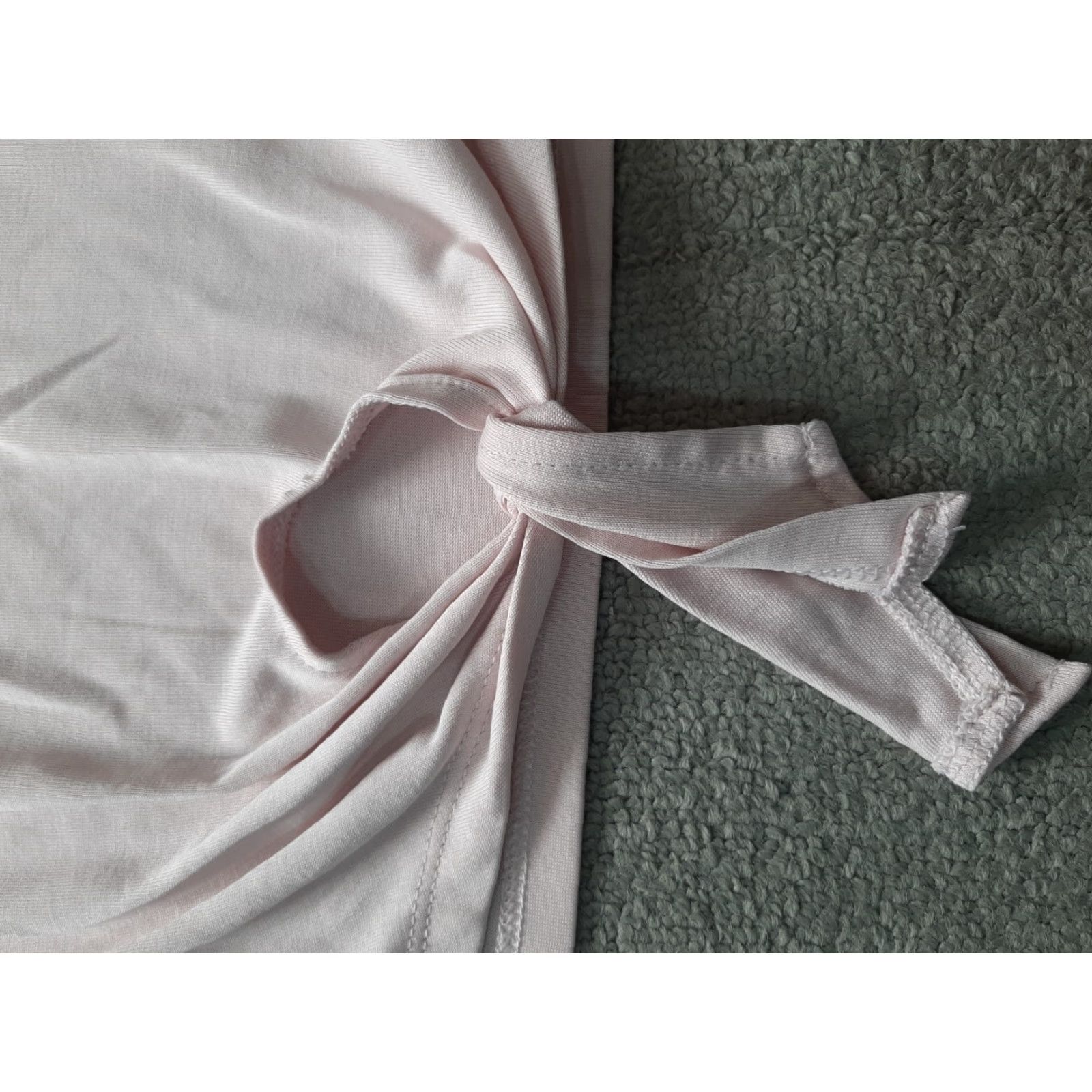 Vintage Womens Shirt Short Sleeve Size S Pink Solid T-Shirt Tie Button Botton Size S / US 4 / IT 40 - 2 Thumbnail