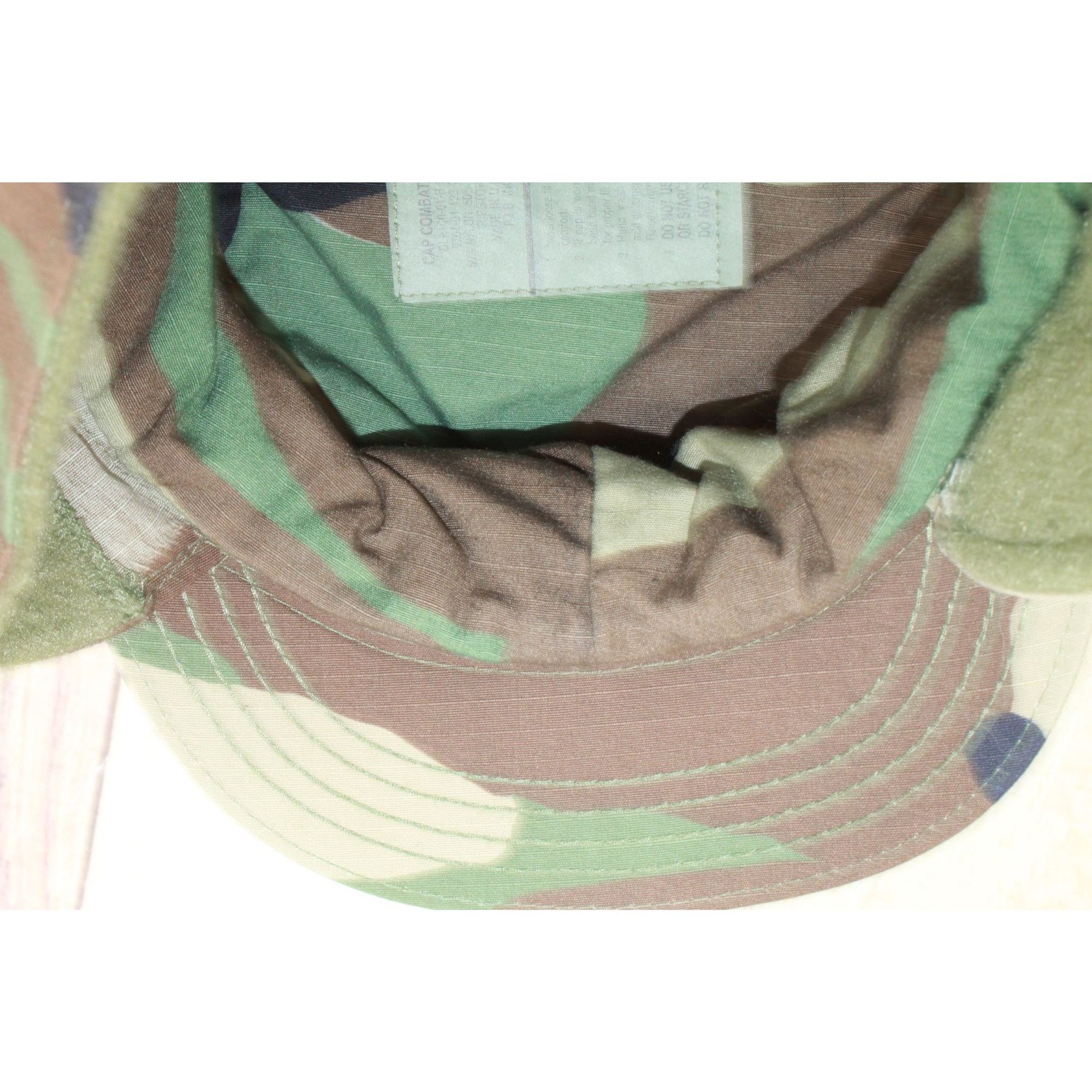 Other US Military Issued Hat Woodland Camo Combat Cap Ear Neck Fla Size ONE SIZE - 8 Thumbnail
