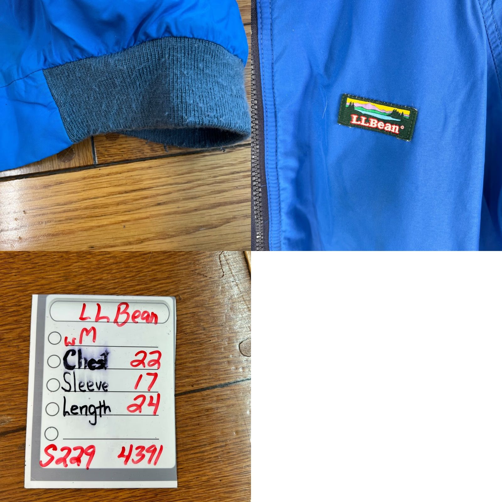 Vintage L.L. Bean Womens Bomber Jacket Blue Long Sleeves Fleece Lined Size M Size M / US 6-8 / IT 42-44 - 8 Thumbnail