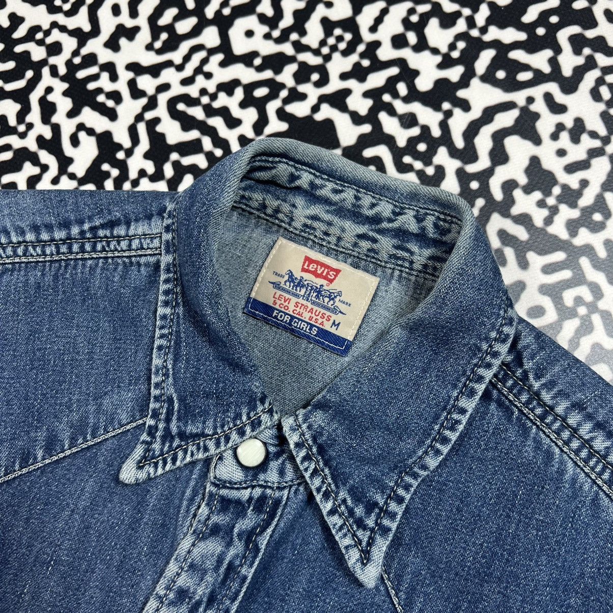 Levi's Vintage Clothing Vintage 00s Levis Red Tab Denim Shirts Retro Casual Style Size M / US 6-8 / IT 42-44 - 15 Thumbnail