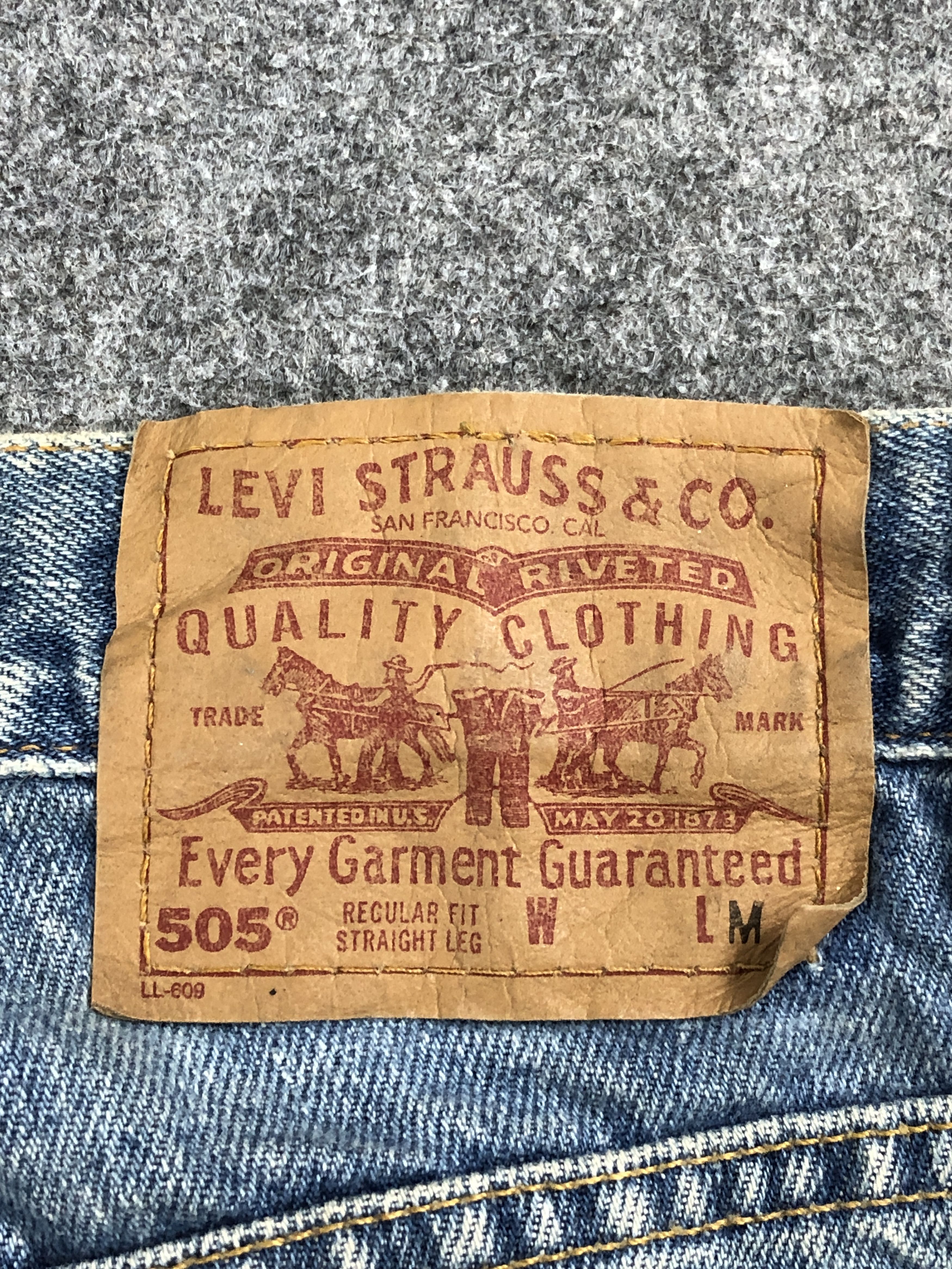Levi's Vintage 90s Levis 505 Regular Light Blue Jeans DP2451 Size US 26 / EU 42 - 5 Thumbnail