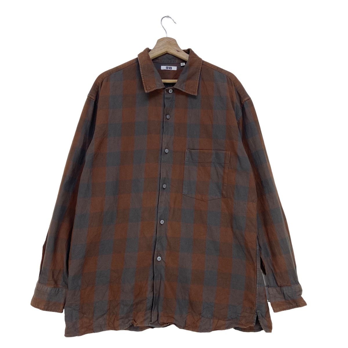 Lemaire × Uniqlo Lemaire X Uniqlo Classic Old School Brown Check Button Down Size US L / EU 52-54 / 3 - 2 Thumbnail