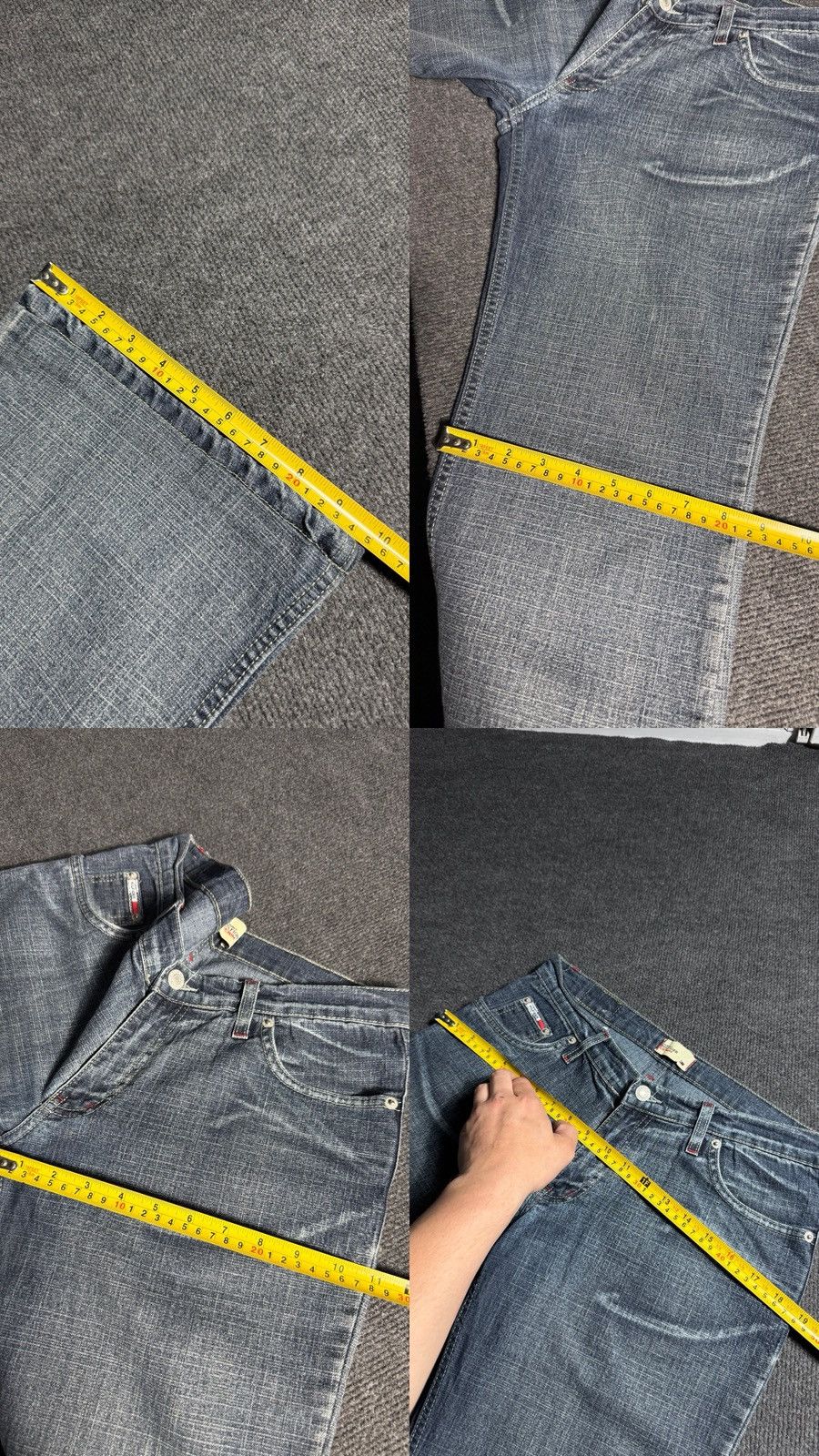 Tommy Hilfiger Retro 90s Tommy Hilfiger Denim Y2K Flare Jeans Low Rise Blue Size 29" - 19 Thumbnail