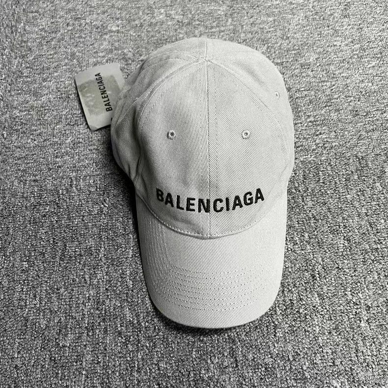 Balenciaga Cement grey monogram logo embroidered baseball c