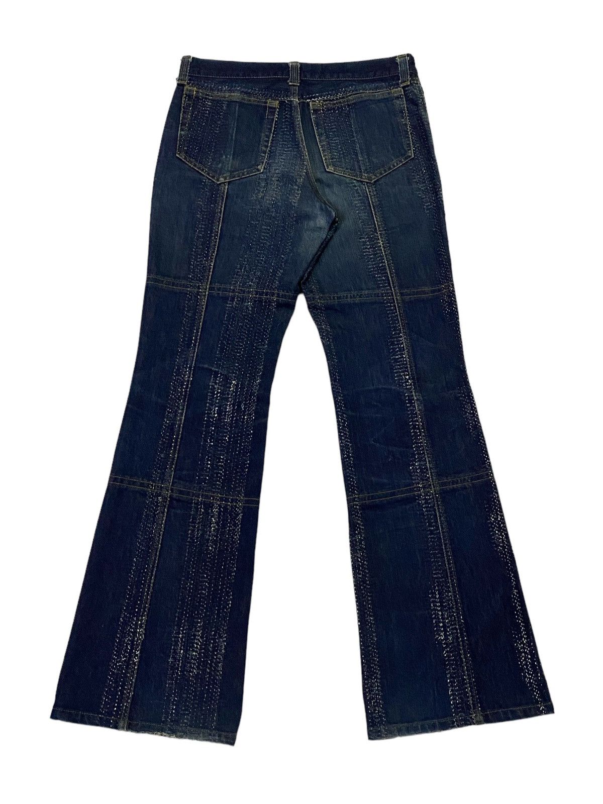 Tornado Mart Tornado Mart Flare Textile Boro Line Style Denim Pants Size US 30 / EU 46 - 3 Thumbnail