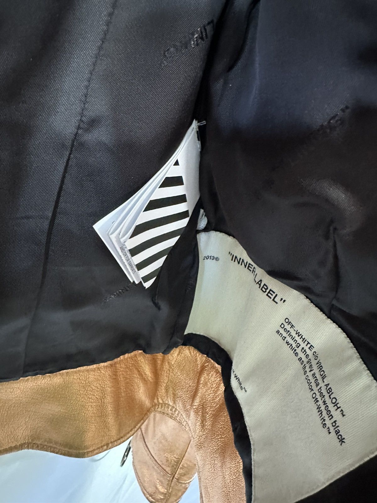 Off-White OFF-WHITE GOLD BIKER JACKET ARROWS Size S / US 4 / IT 40 - 14 Thumbnail