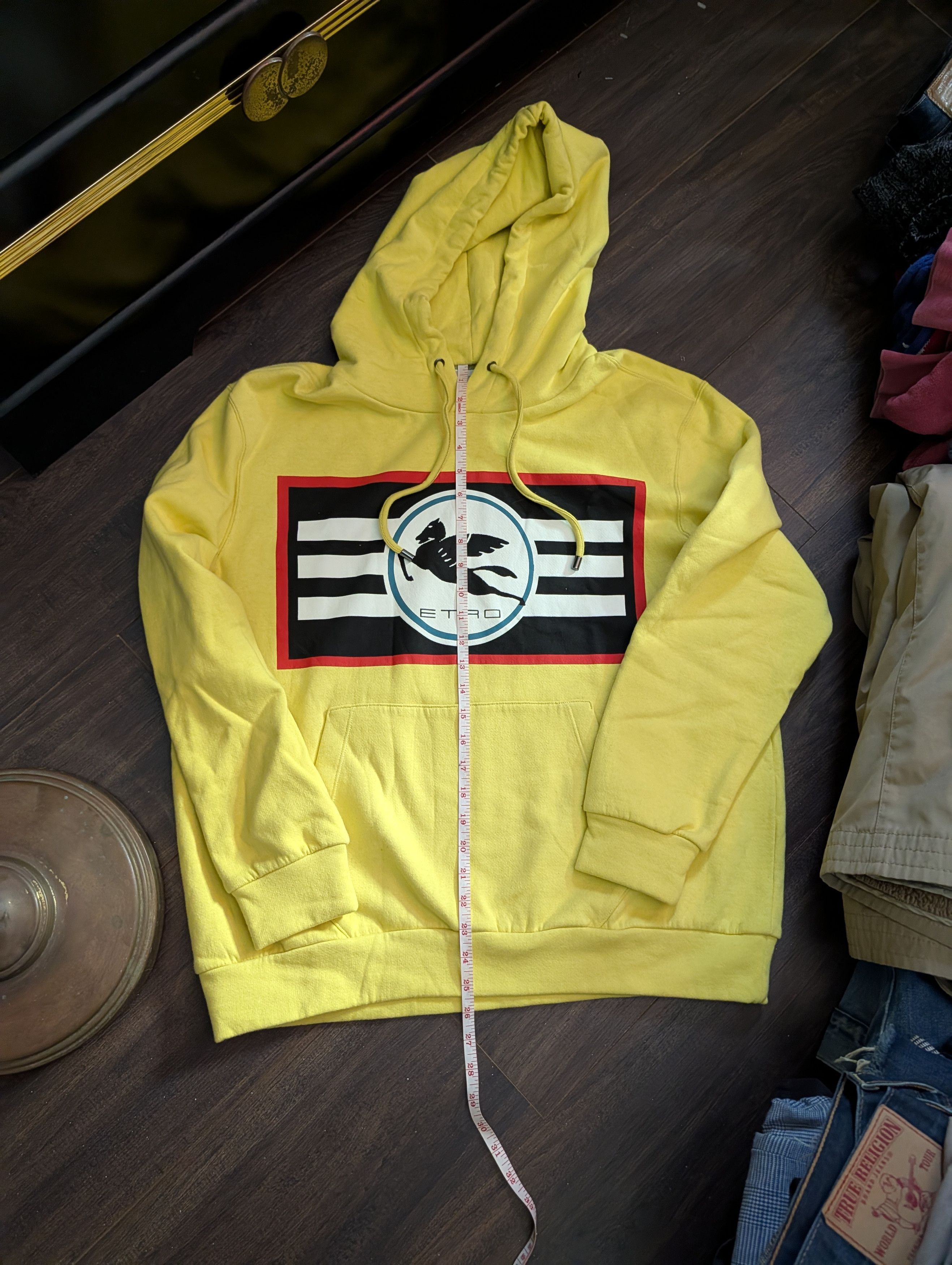 Etro Yellow Pegasus graphic vintage style hoodie NWT Small Size US S / EU 44-46 / 1 - 16 Thumbnail