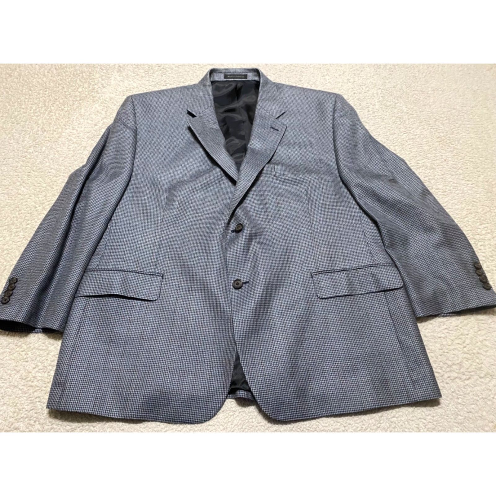 Ralph Lauren Lauren Ralph Lauren Blazer Mens 46 Multicolor Plaid Silk Wool Blend 2-Button Cardigan? Size 46R - 2 Thumbnail