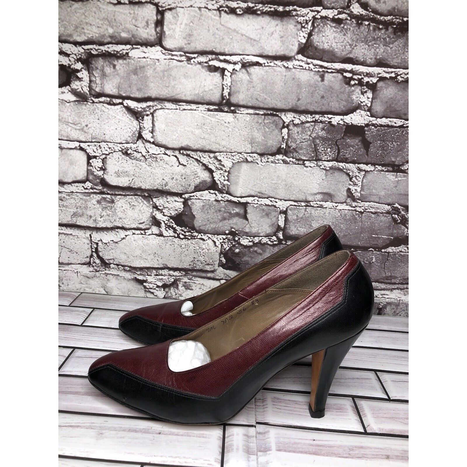 Other Bill Valentine VTG Burgundy Leather Slip On Classic Heels Wo Size US 7 / IT 37 - 12 Thumbnail