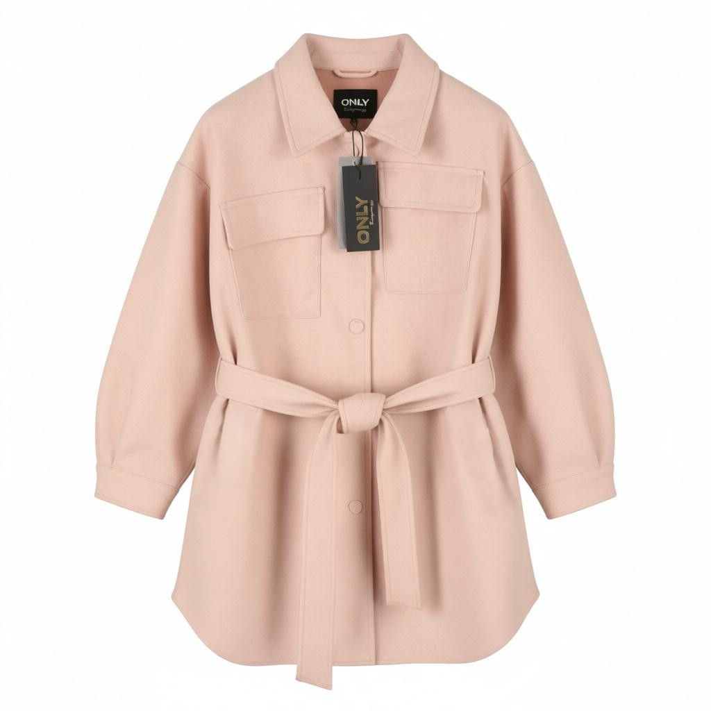 Other DAWN BF SHACKET M Light Pink Melange Snap Belt 88041 Size M / US 6-8 / IT 42-44 - 1 Thumbnail
