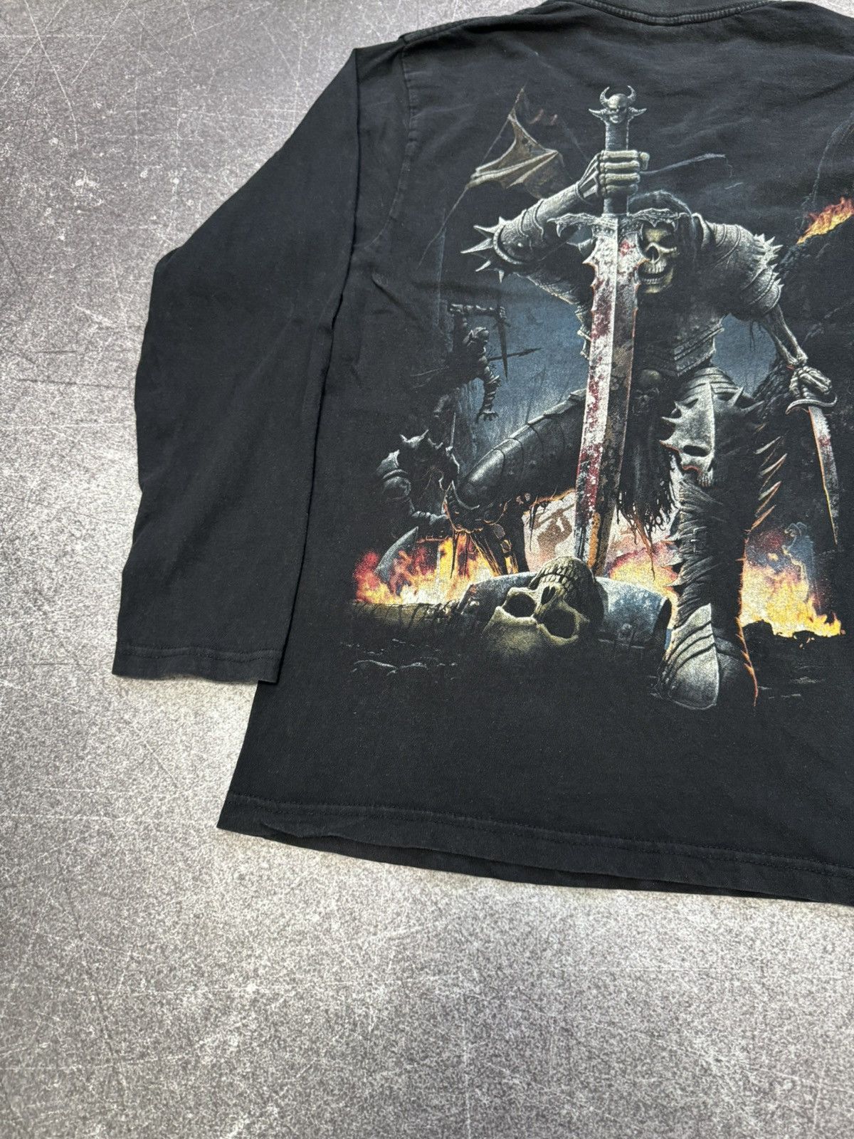 Vintage Vintage 90s Skull Longsleeve Spiral Y2K Affliction Style Size US M / EU 48-50 / 2 - 14 Thumbnail