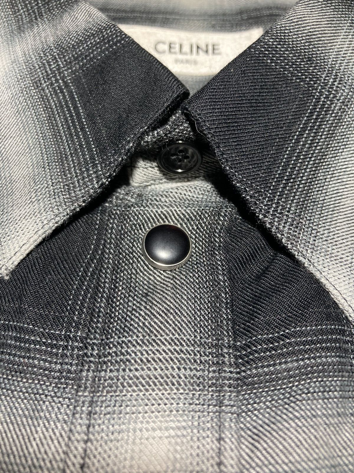 Celine SS19 Celine Shadow Plaid Western Shirt Viscose 2019 Hedi 37 Size US S / EU 44-46 / 1 - 4 Thumbnail