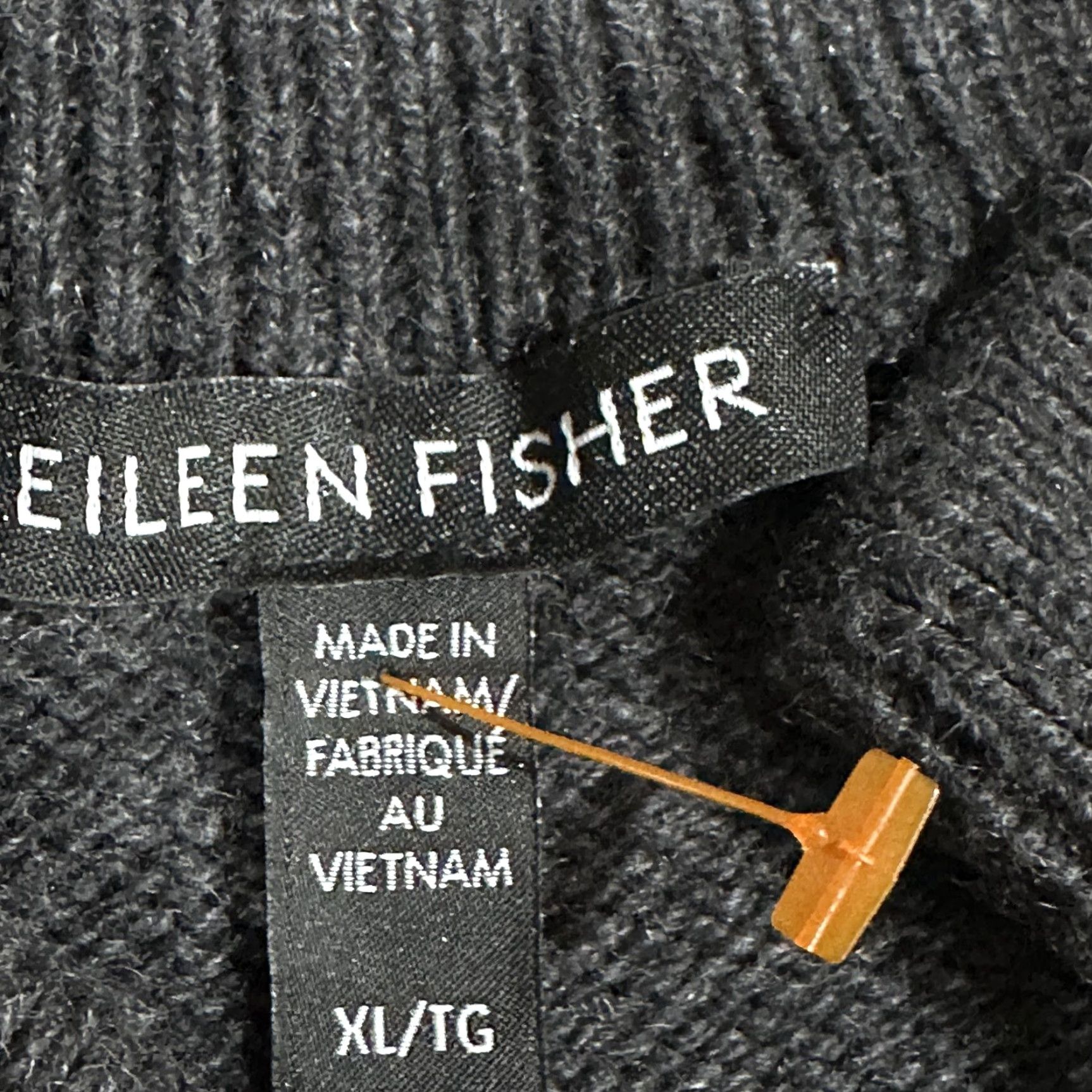 Eileen Fisher EILEEN FISHER Cardigan Sweater Womens XL Gray Cotton Cashmere Mock Neck Pockets Size XL / US 12-14 / IT 48-50 - 3 Thumbnail