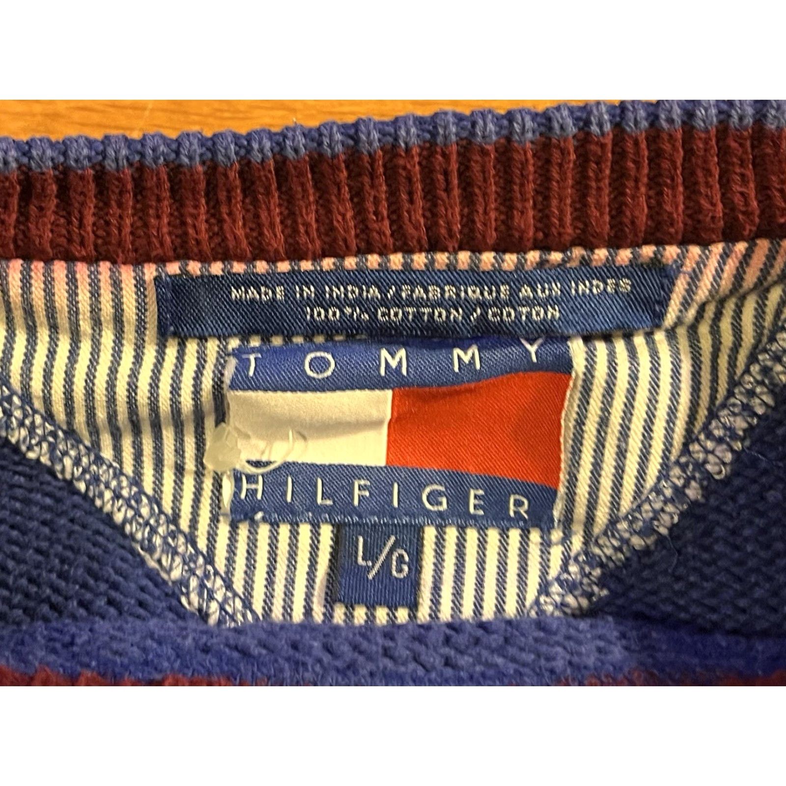 Tommy Hilfiger VINTAGE Tommy Hilfiger Sweater Men’s L Pullover Knit Size US L / EU 52-54 / 3 - 4 Thumbnail