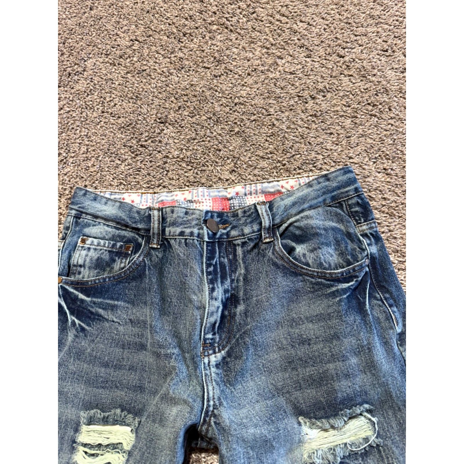 Denime **Men Flex Skinny Jeans Size 30 Blue Distressed Stretch** User: Men Flex Skinny Jeans Size 30 Blue Distressed Stretch Flex Size US 30 / EU 46 - 2 Thumbnail