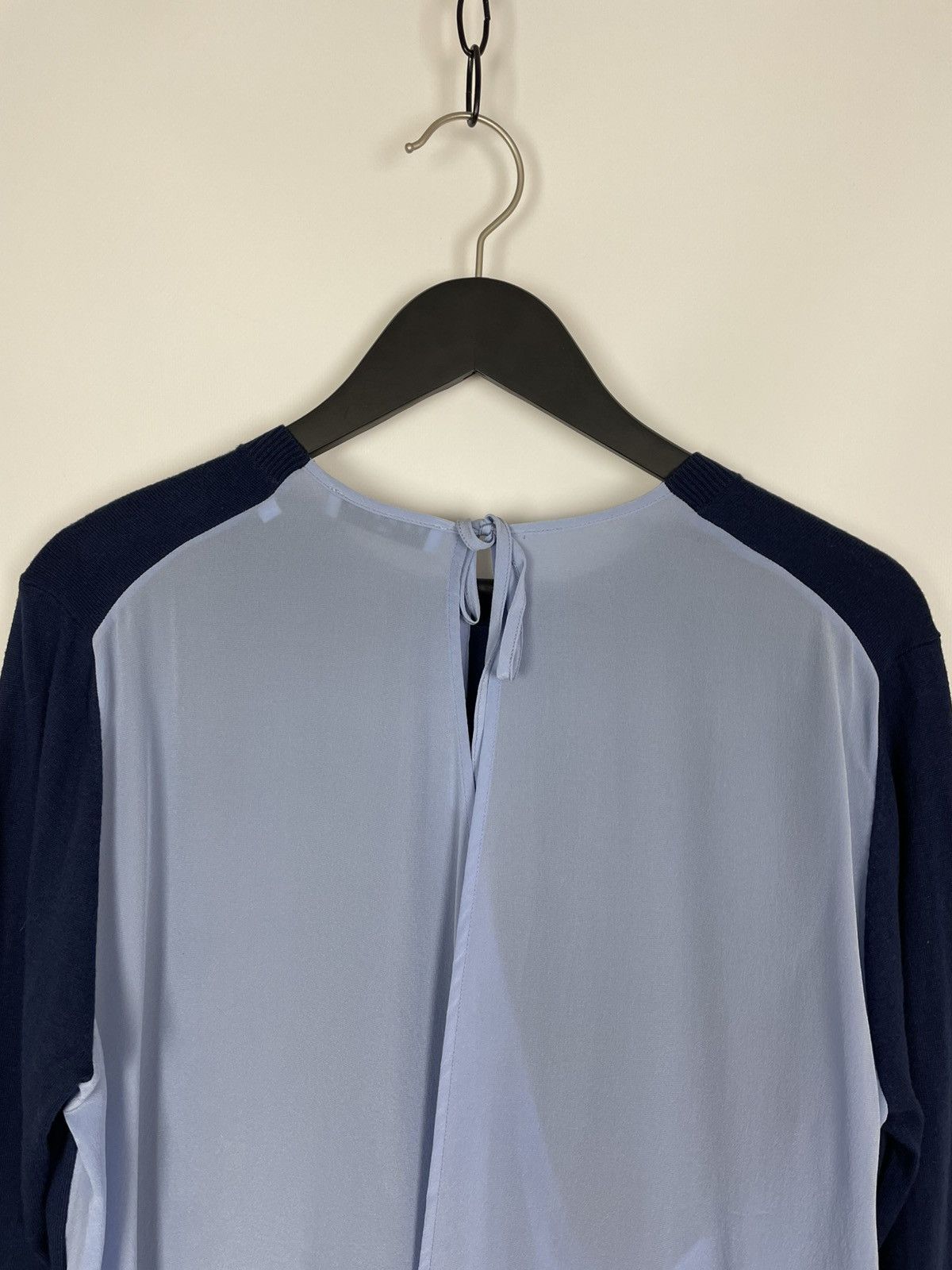 Sandro Sandro Paris Blue Ipolit Silk Back Sweater Open Ti Size M / US 6-8 / IT 42-44 - 6 Thumbnail