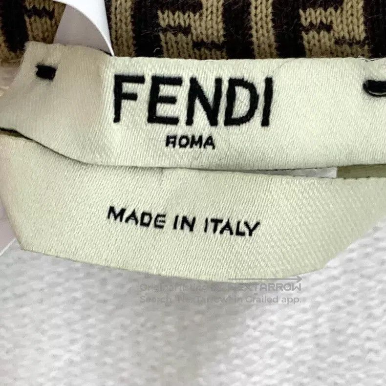 Fendi Fendi White Logo Letter Embroidered Cotton Round Neck Long Size S / US 4 / IT 40 - 6 Thumbnail