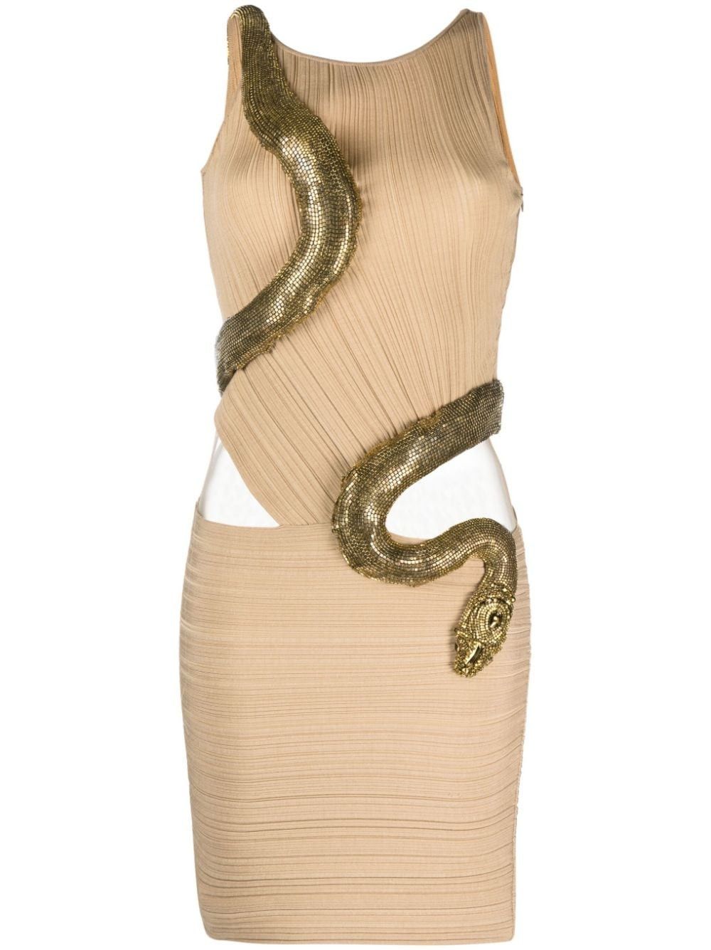 balmain beige dress Beige Scoop Neck Linen Maxidress With Pockets main image 0