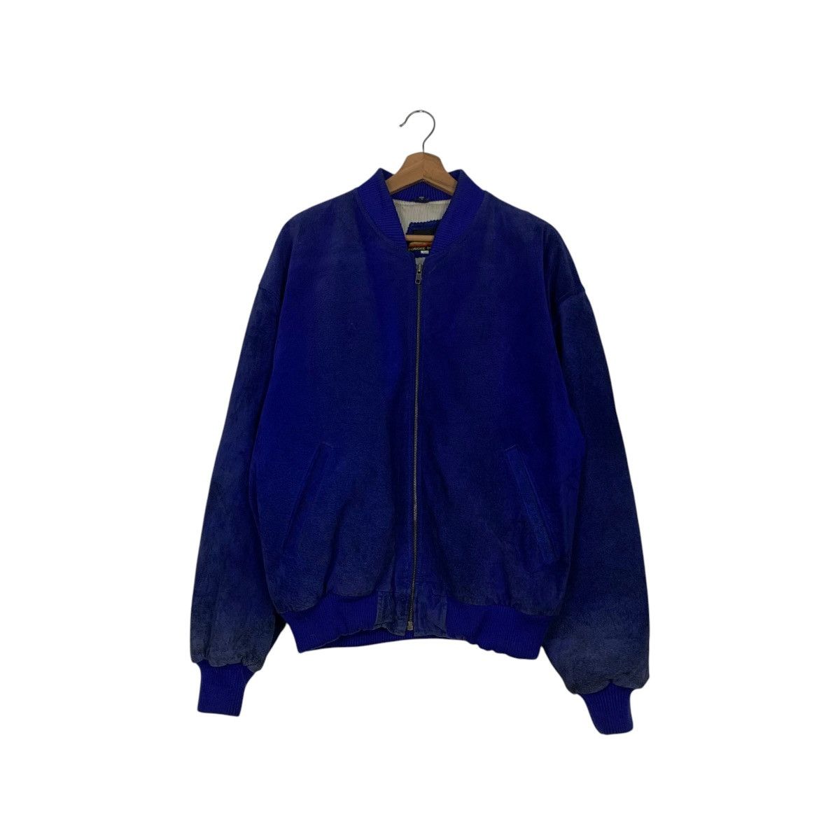 Vintage PORCHE DESIGN Big Logo Blue Bomber Jacket #2516-C114 Size US L / EU 52-54 / 3 - 3 Thumbnail