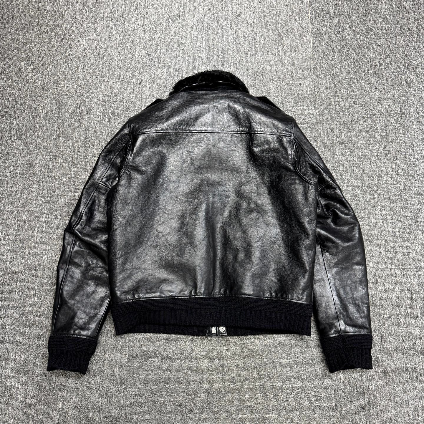 Saint Laurent Paris SLP shearling collar cowhide leather jacket 50 Size US M / EU 48-50 / 2 - 5 Thumbnail