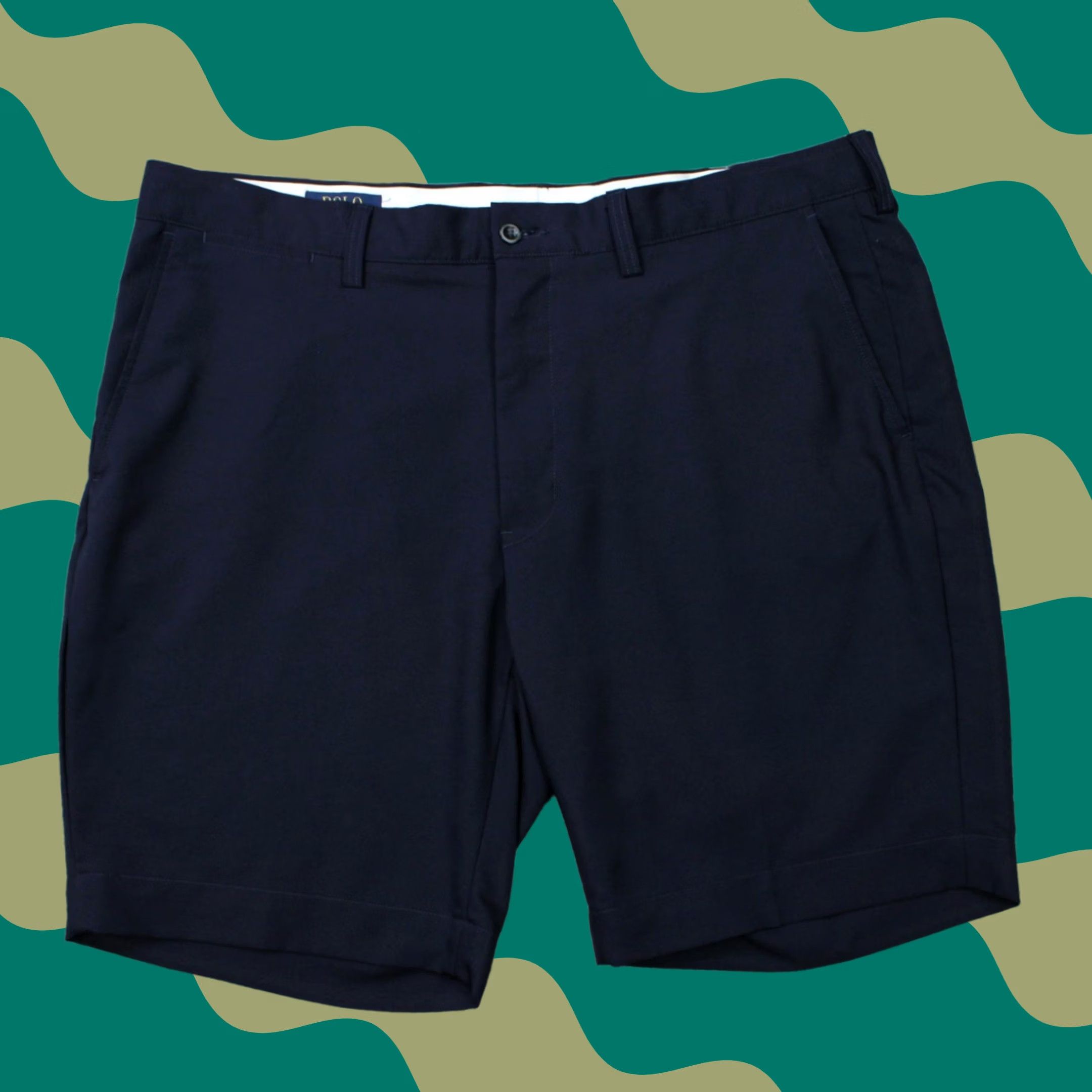 Polo Ralph Lauren Polo Ralph Lauren Shorts Mens 38 Blue Flat Front 9" Inseam 100% Polyester Chino Modern Classic Size US M / EU 48-50 / 2 - 1 Thumbnail