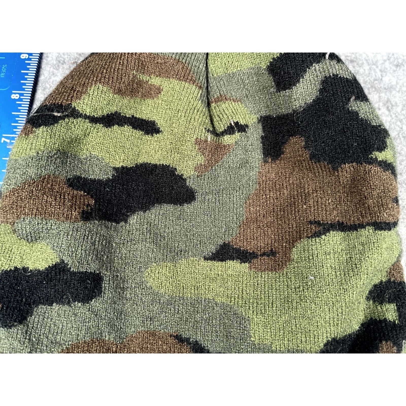Vintage Stanley Beanie Mens One Size Green Camo Knit Winter Outdoor Workwear Hat Size ONE SIZE - 3 Thumbnail