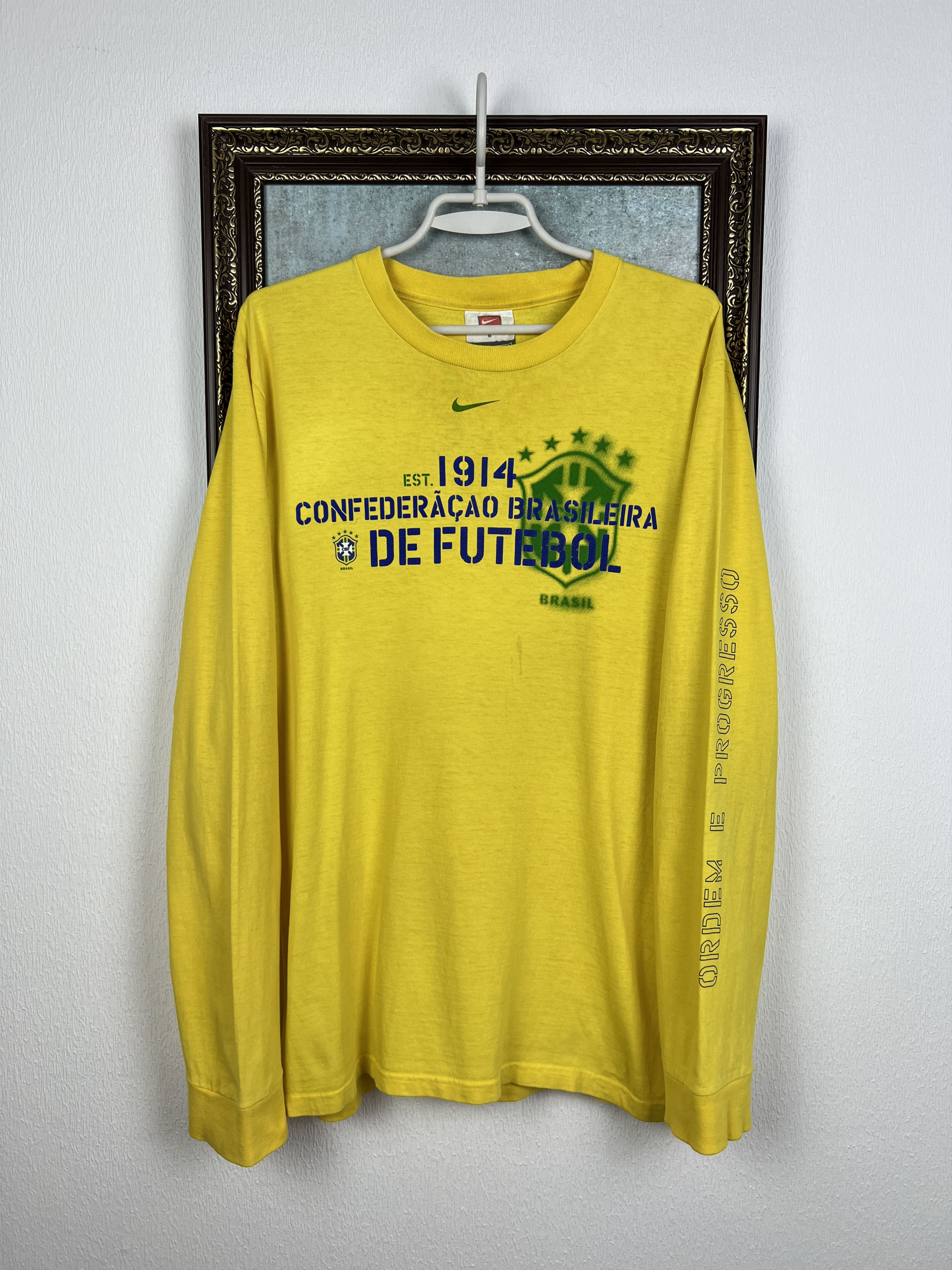 Nike Brazil Football Shirt Soccer Long Sleeve National Jersey Size US S / EU 44-46 / 1 - 1 Thumbnail