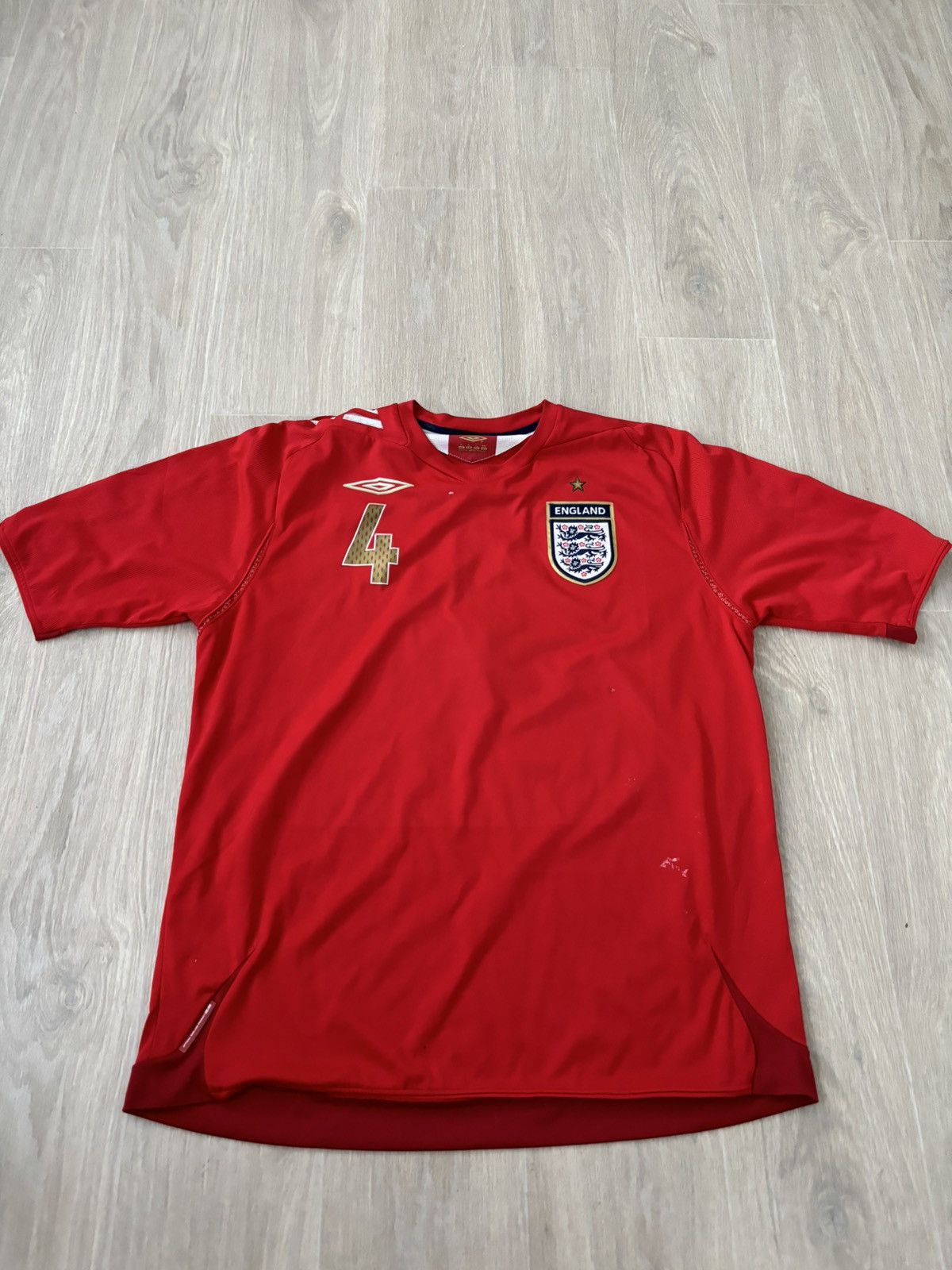 Vintage Vintage England Gerrard soccer jersey rare Size US XL / EU 56 / 4 - 2 Thumbnail
