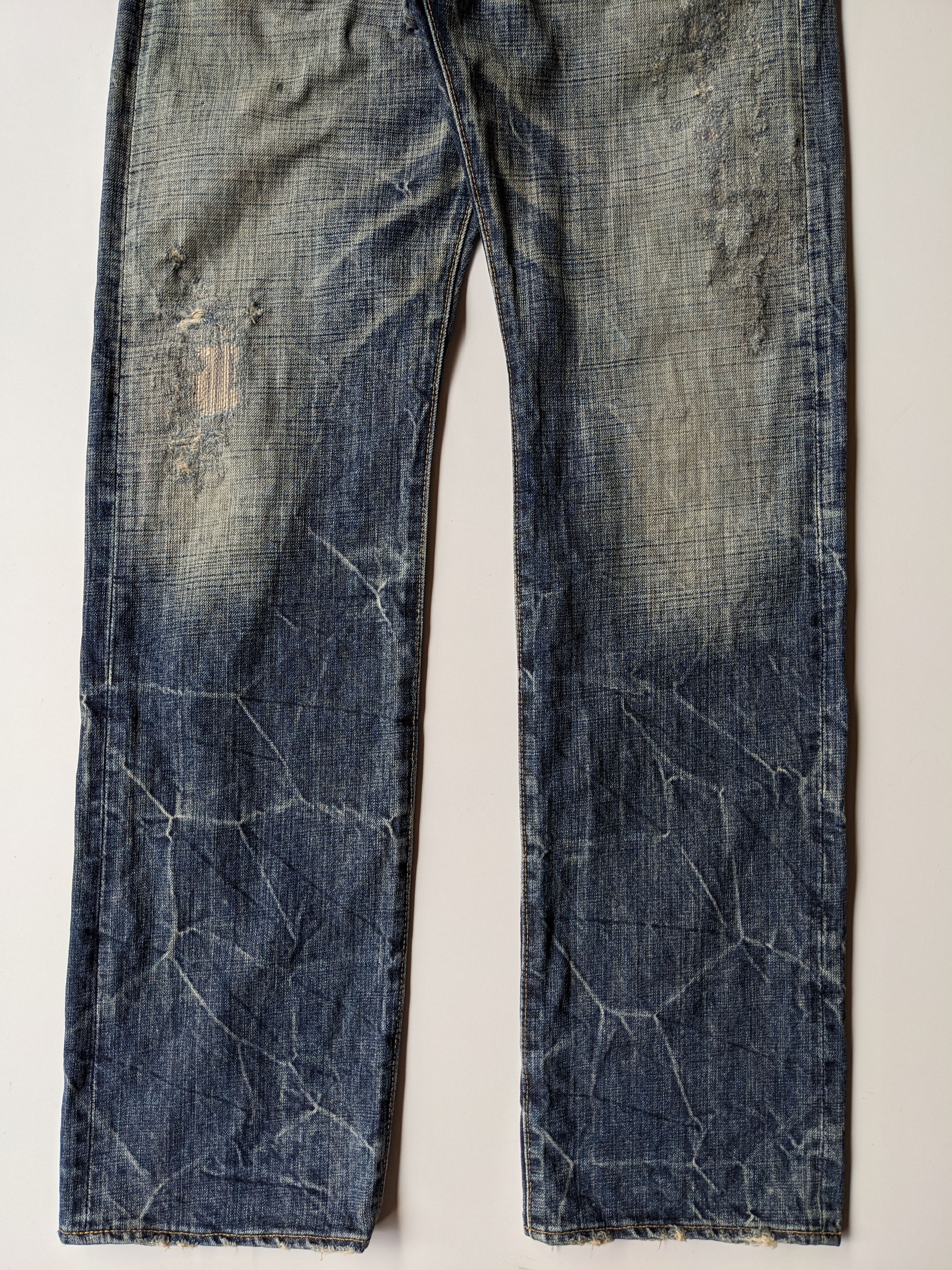 Eternal × Japanese Brand × Jean Eternal clawmark faded 18oz jeans Size US 32 / EU 48 - 4 Thumbnail