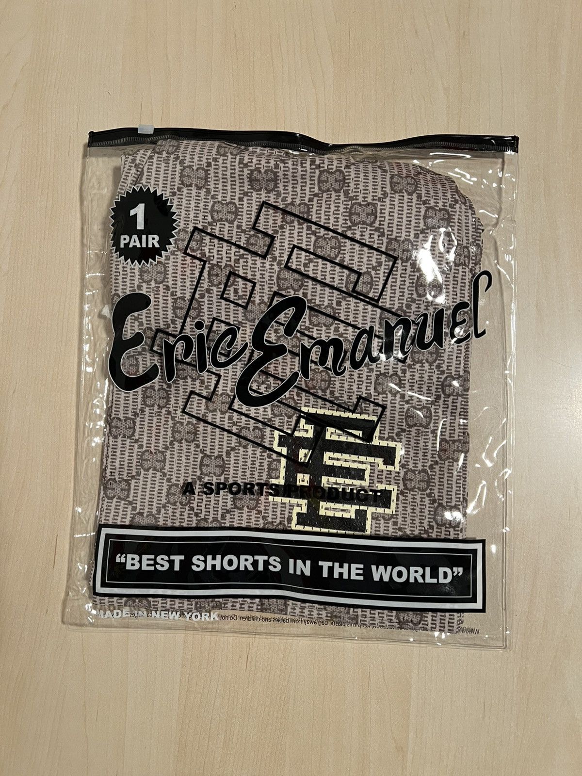 Eric Emanuel Eric Emanuel EE Print Gucci Basic Shorts Beige Black Medium Size US 32 / EU 48 - 7 Thumbnail