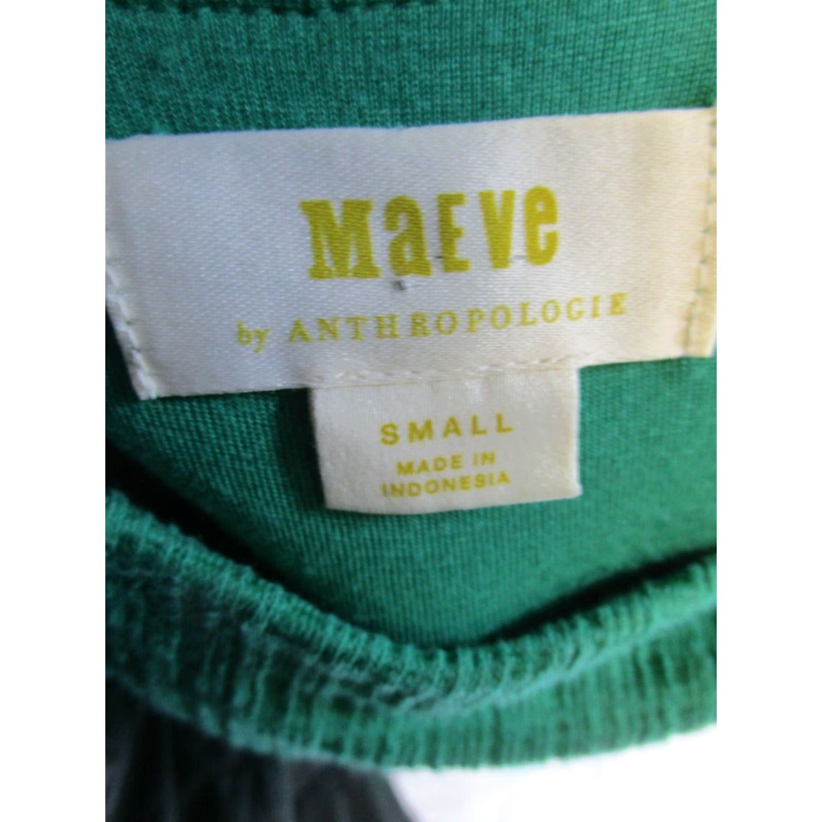 Vintage Maeve Green Cotton A-Line Dress Womens Small Short Sleeve Size S / US 4 / IT 40 - 3 Thumbnail