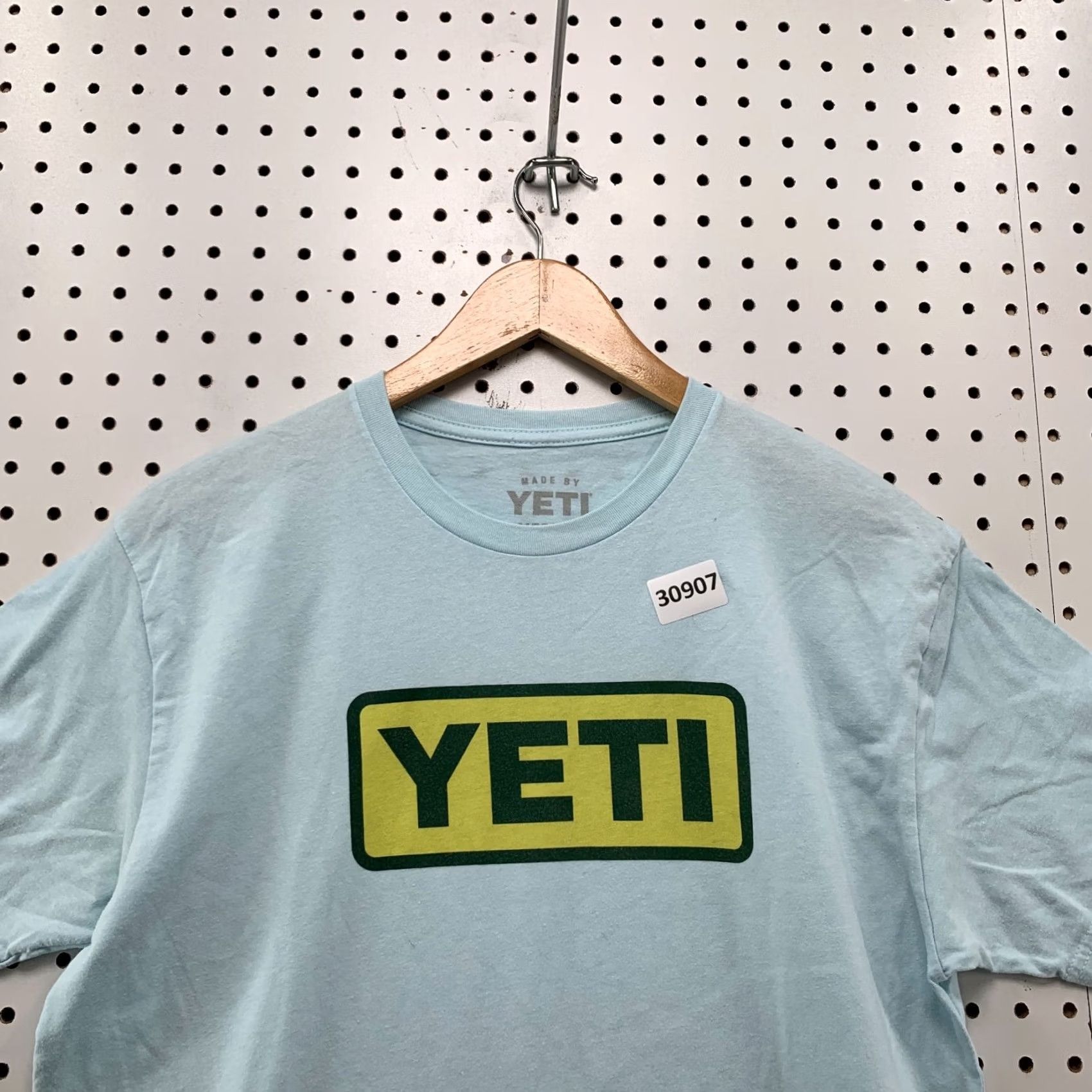 Yeti Yeti Shirt Mens Medium Sky Blue Yellow Spellout Outdoors Nature 20X27 Size US M / EU 48-50 / 2 - 7 Thumbnail
